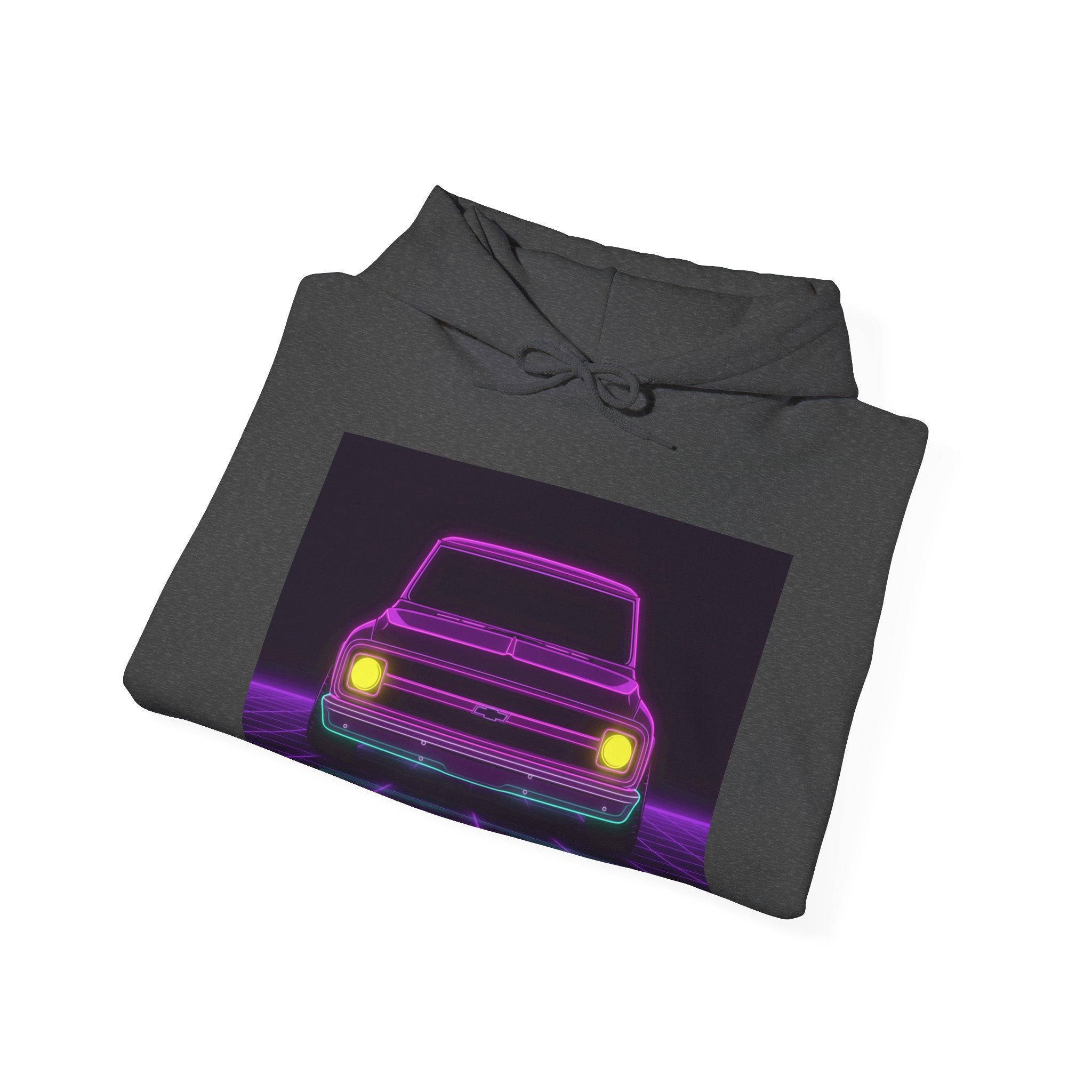 Chevy C10 Pickup (1967-72) Pro-Touring Neon Synthwave Unisex Hoodie