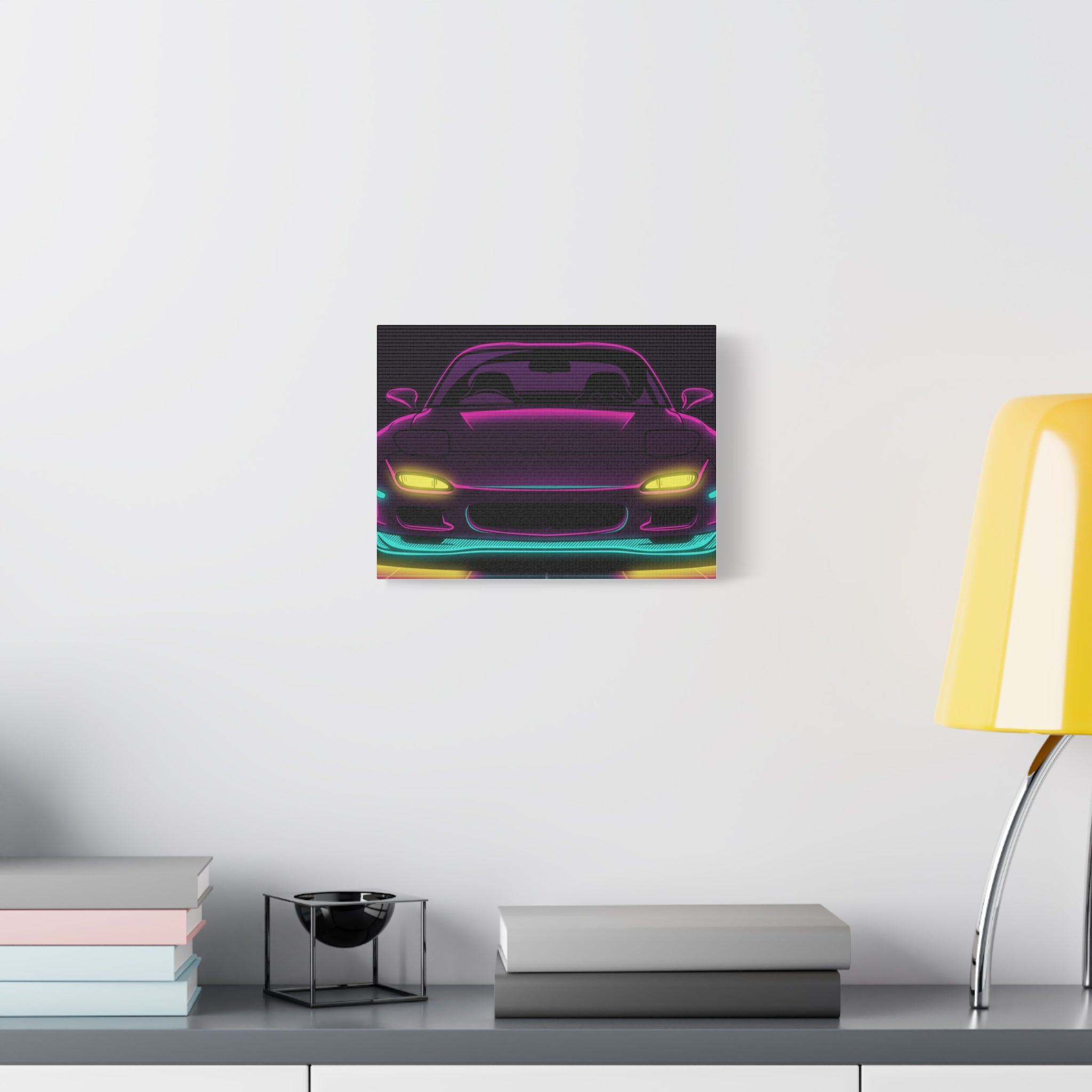 Mazda RX-7 FD Neon Synthwave Canvas Wall Art
