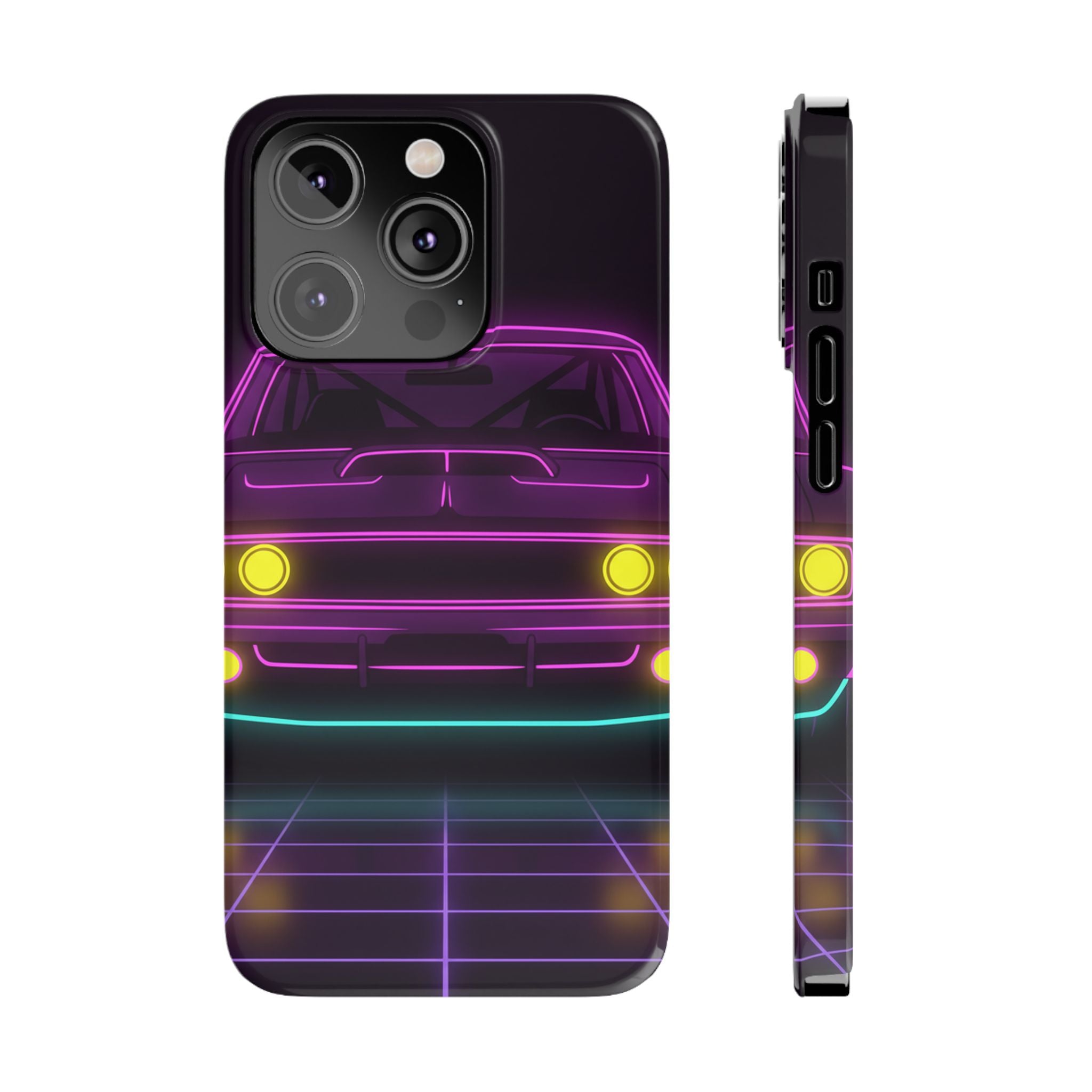 Dodge Charger R/T (1968-70) Neon Synthwave Phone Case