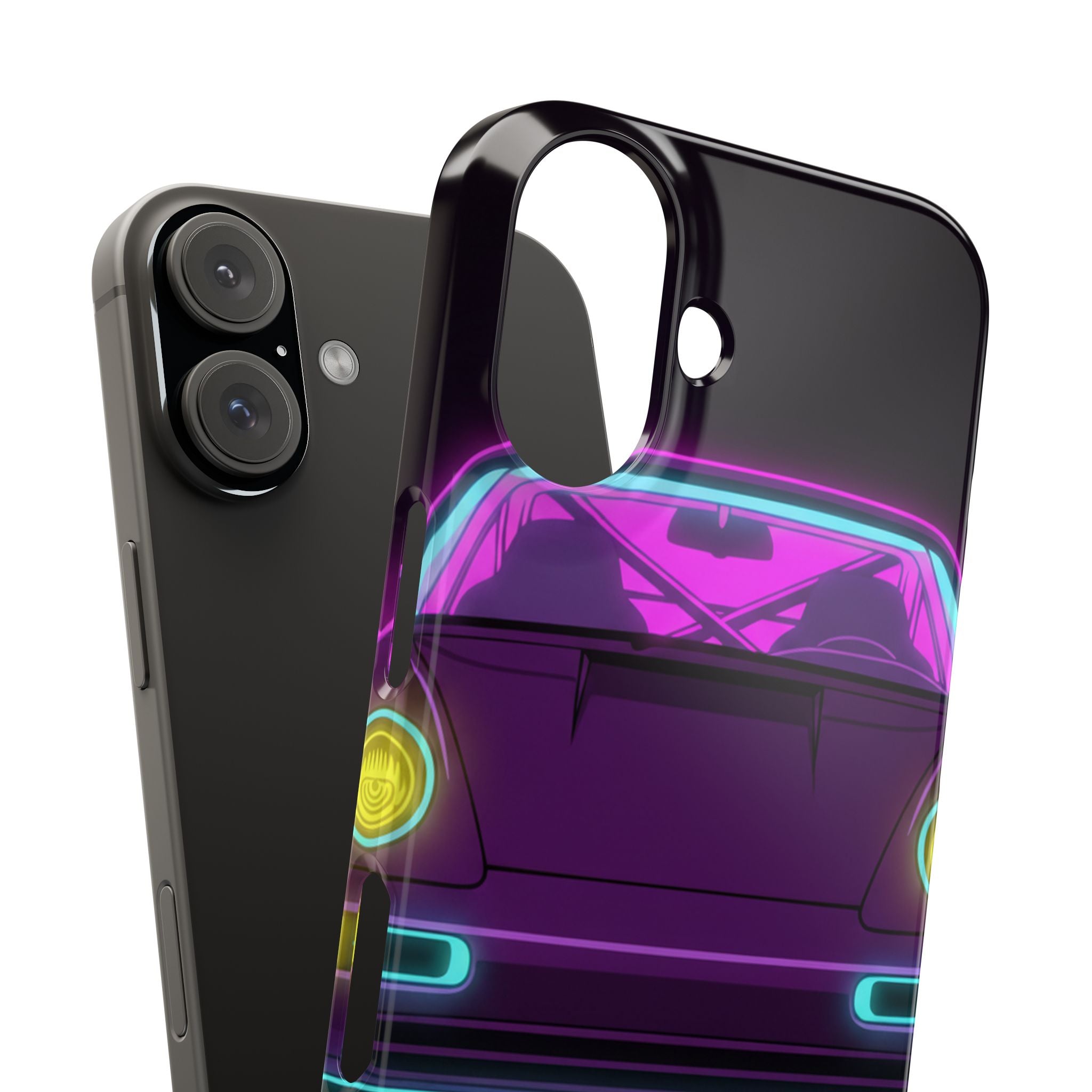 Porsche 964 Turbo Neon Synthwave Phone Case