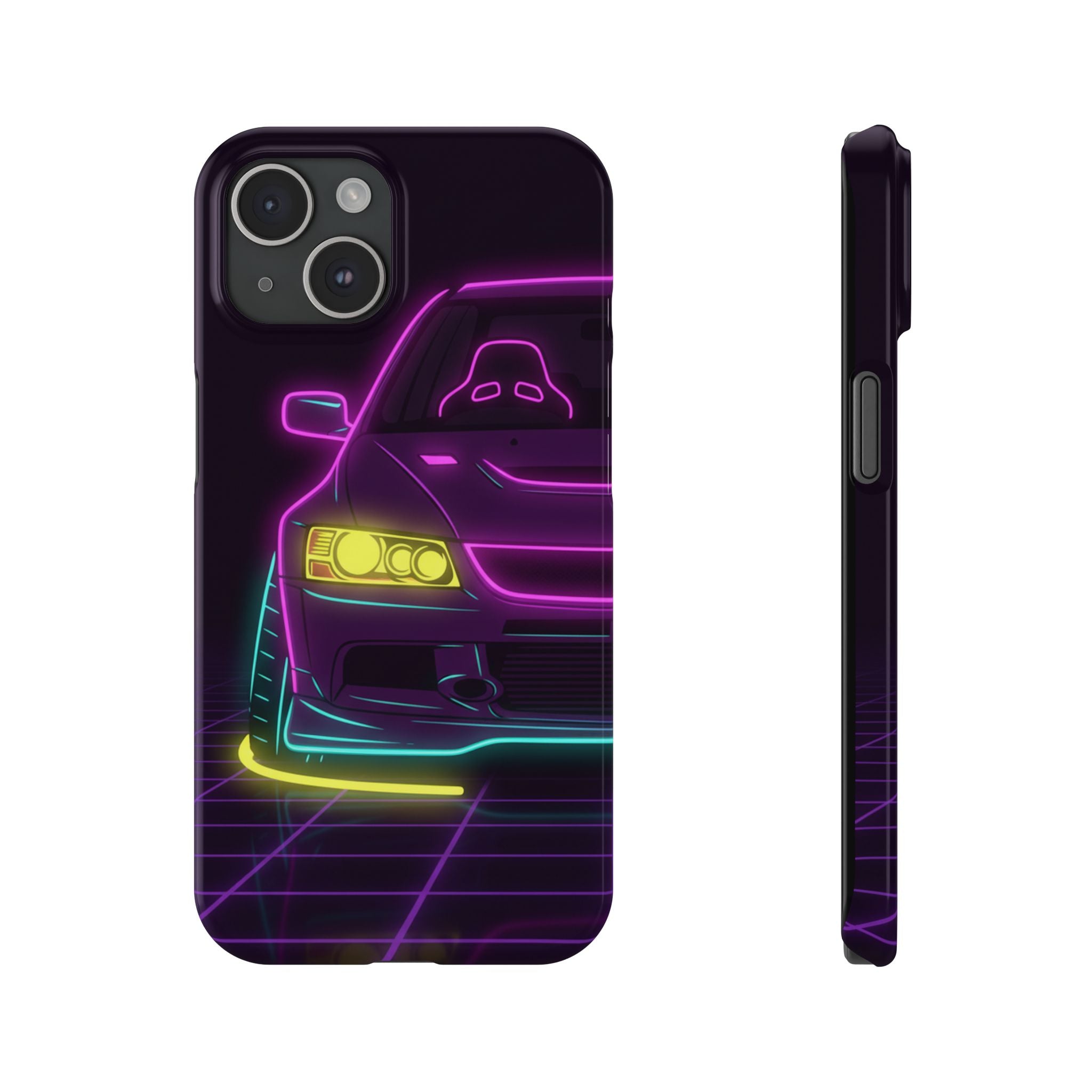 Mitsubishi Evo IX (2005-07) Neon Synthwave Phone Case