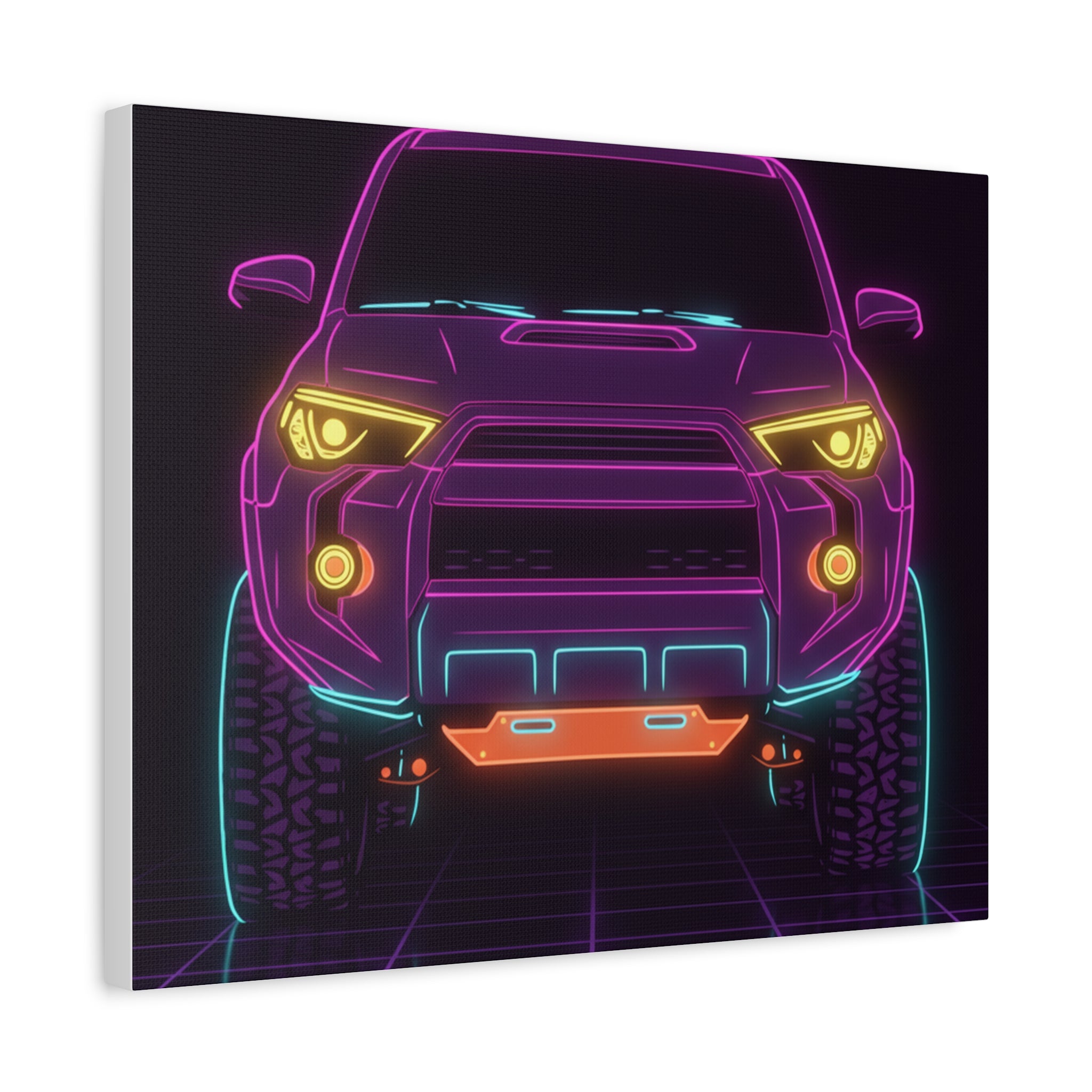 Toyota 4Runner TRD Pro Neon Synthwave Canvas Wall Art