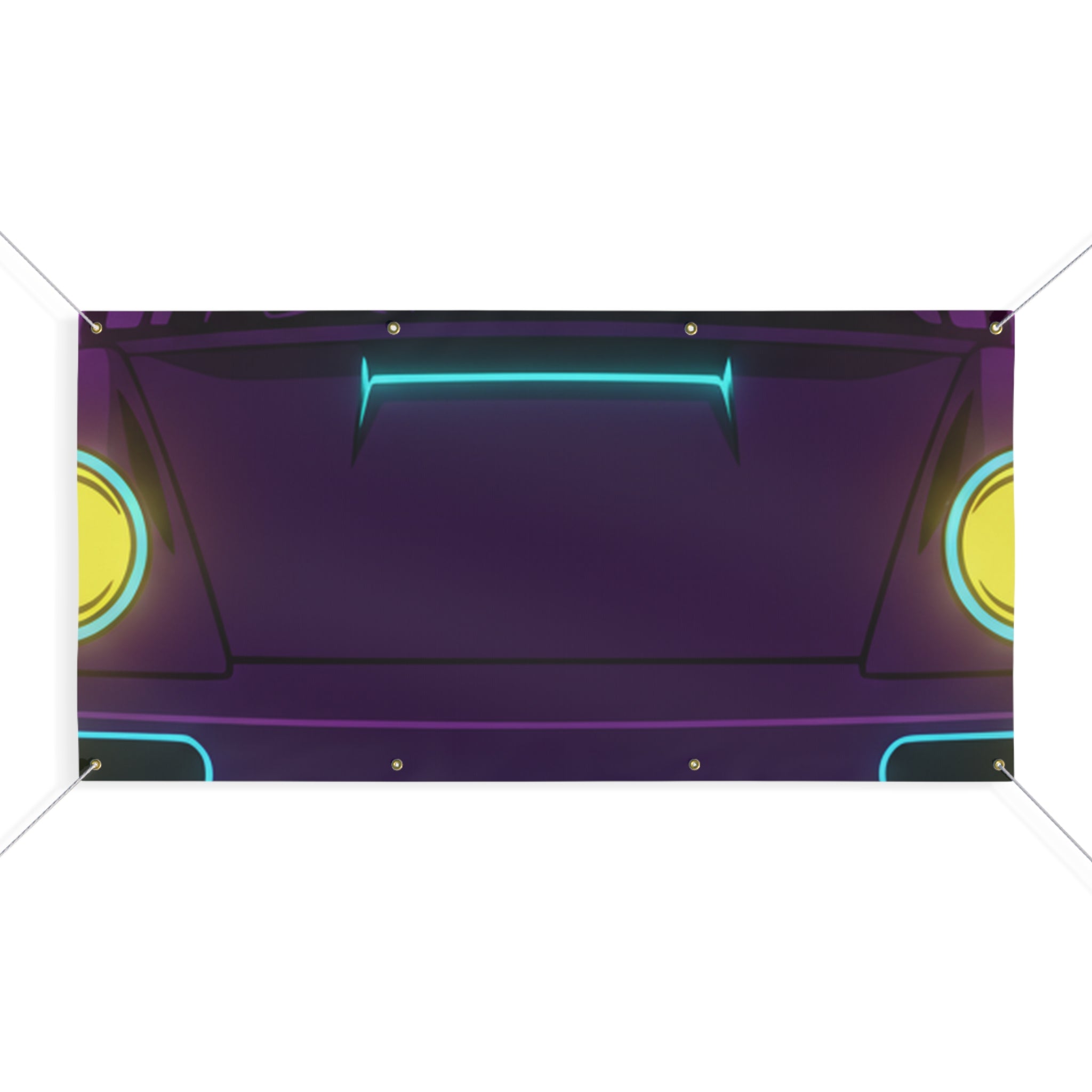 Porsche 964 Singer Neon Synthwave Banner