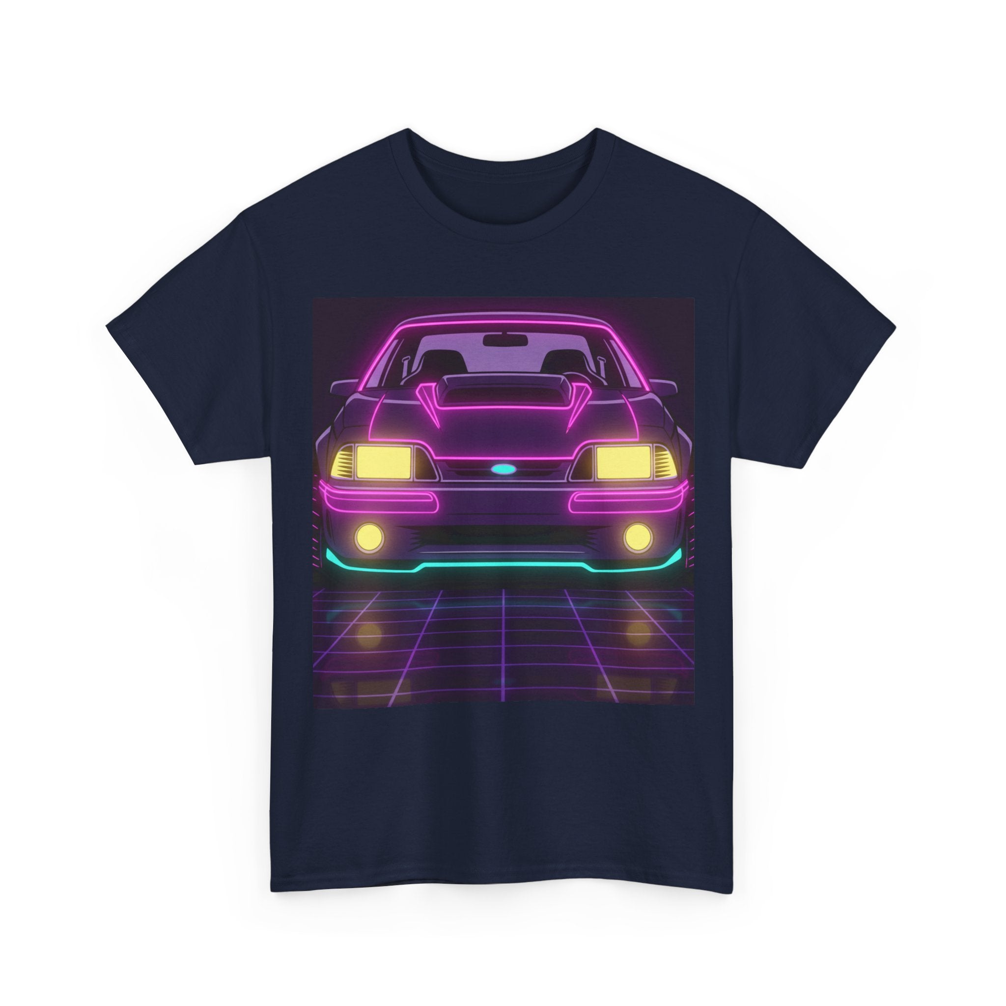 Ford Mustang Fox Body GT Neon Synthwave Unisex Tee