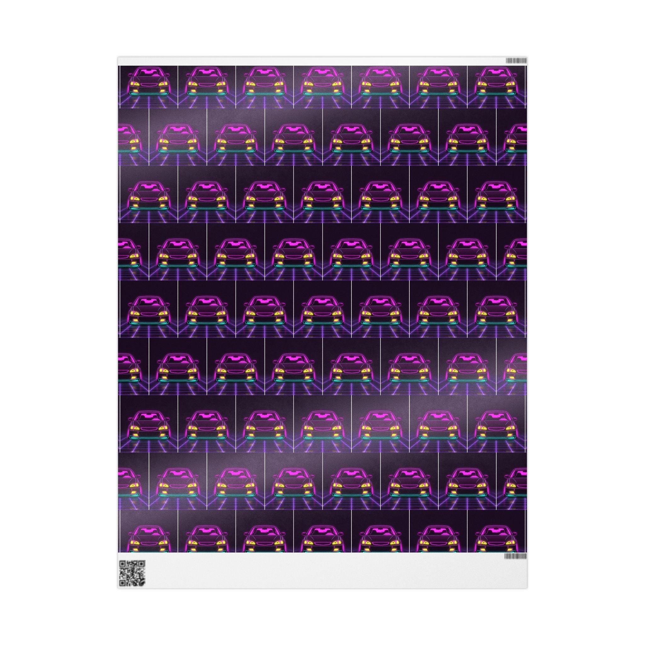 Honda Civic EK Hatch Neon Synthwave Gift Wrapping Paper