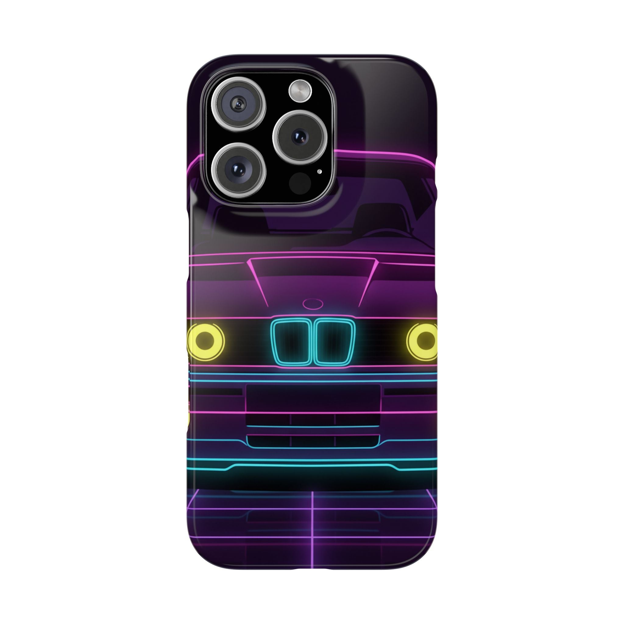 BMW E30 Neon Synthwave Phone Case