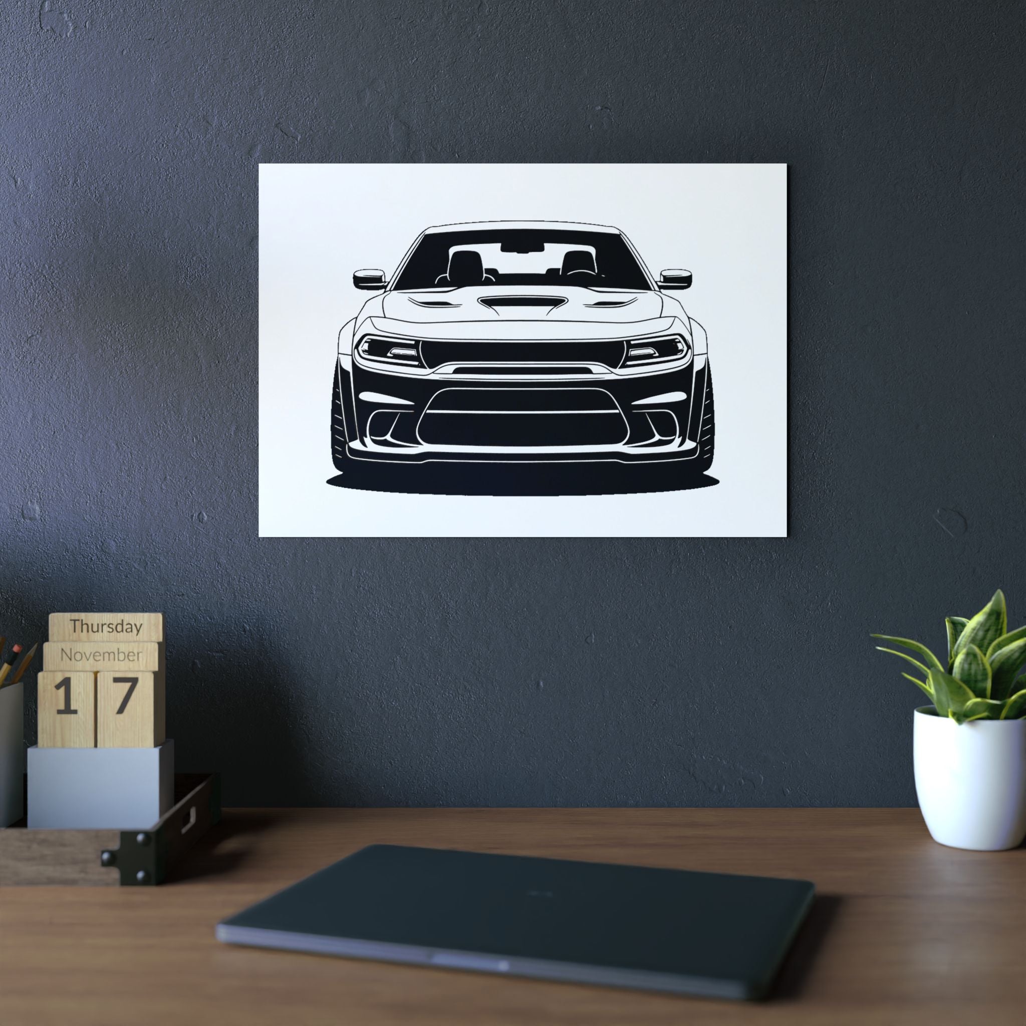 Dodge Challenger SRT Hellcat Metal Wall Sign