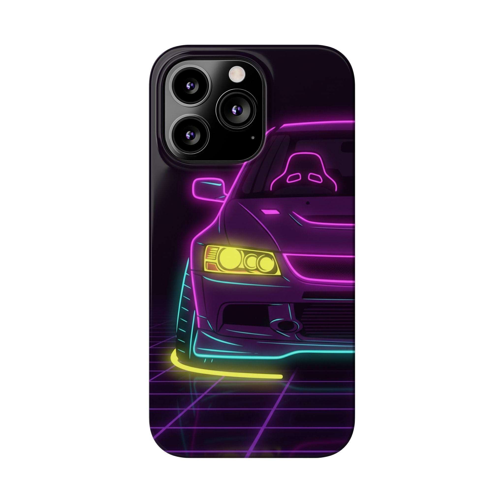 Mitsubishi Evo IX (2005-07) Neon Synthwave Phone Case
