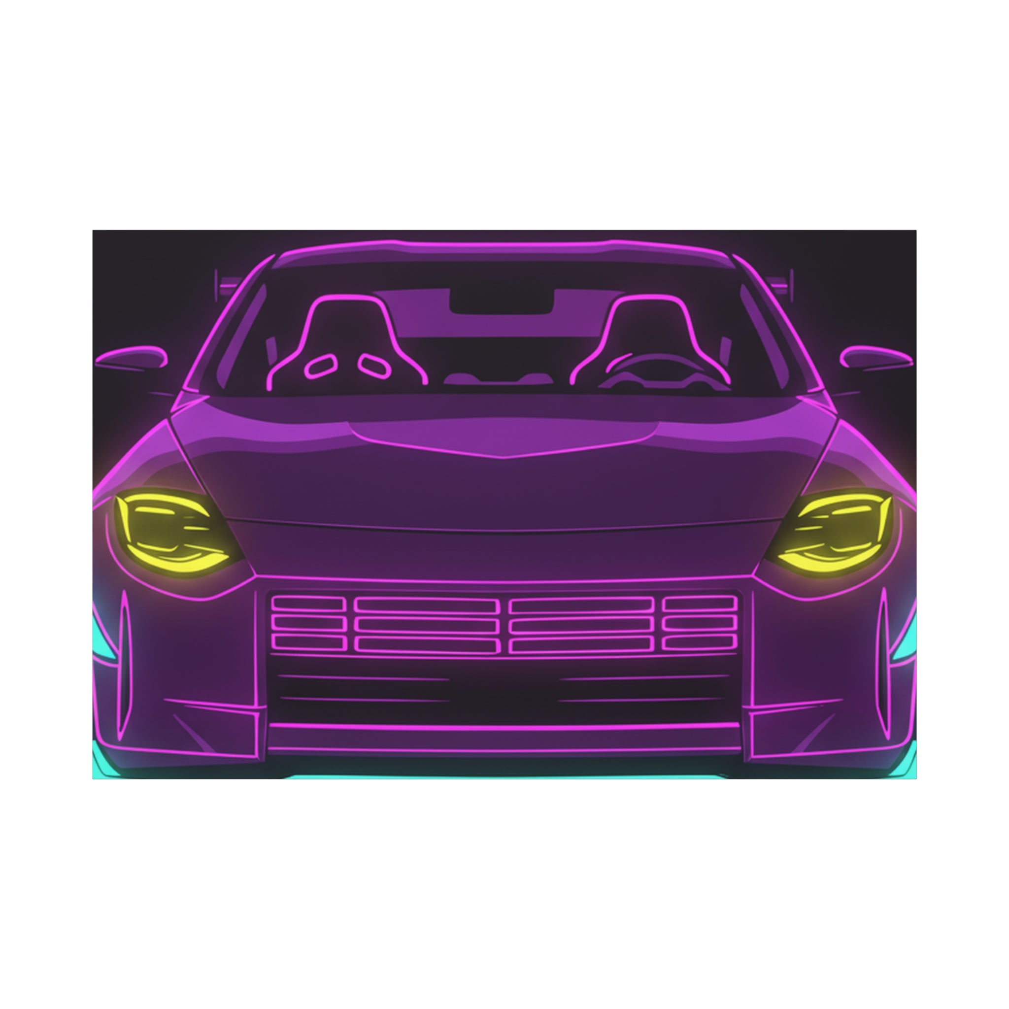 Nissan Z RZ34 (2023+) Neon Synthwave Canvas Wall Art