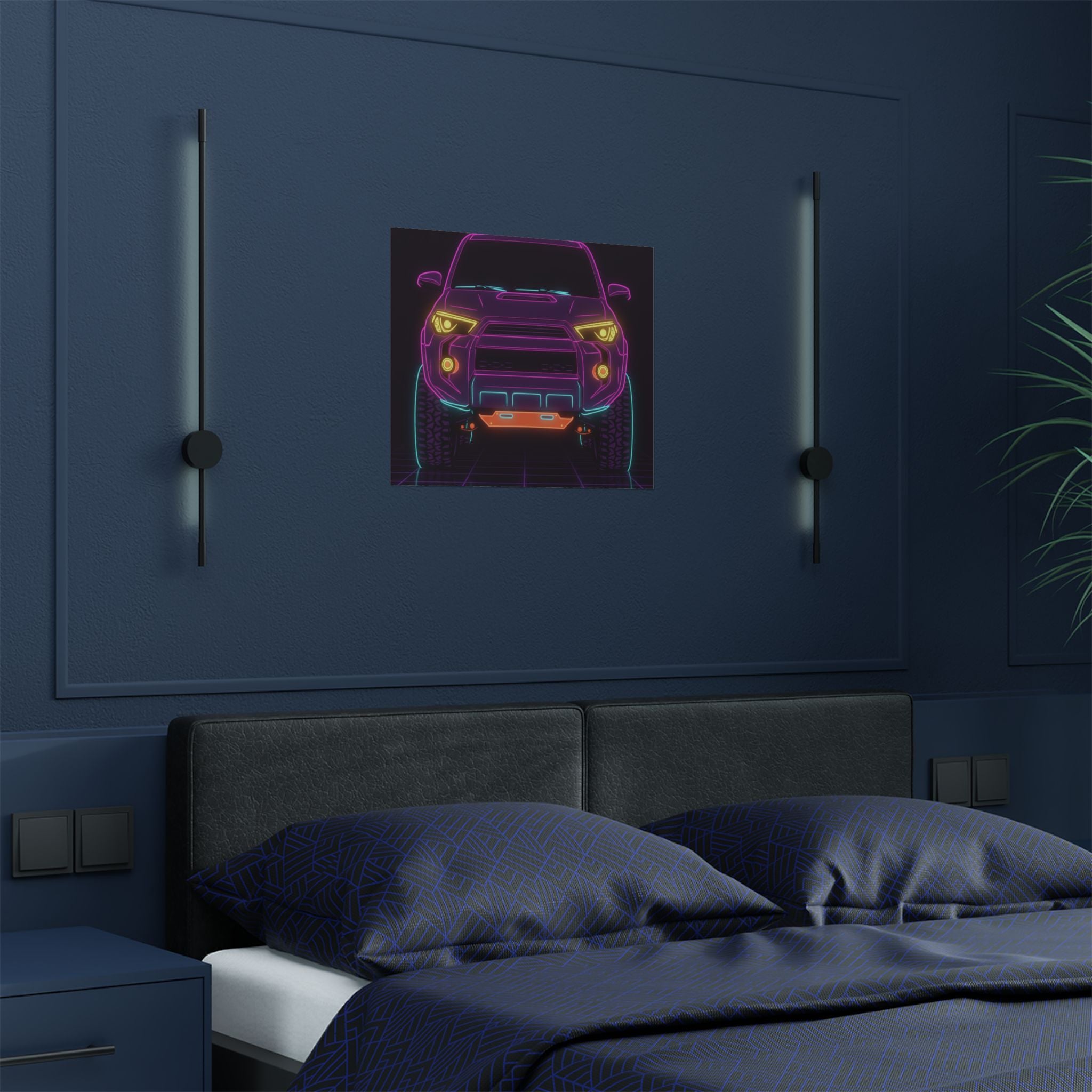 Toyota 4Runner TRD Pro Neon Synthwave Poster