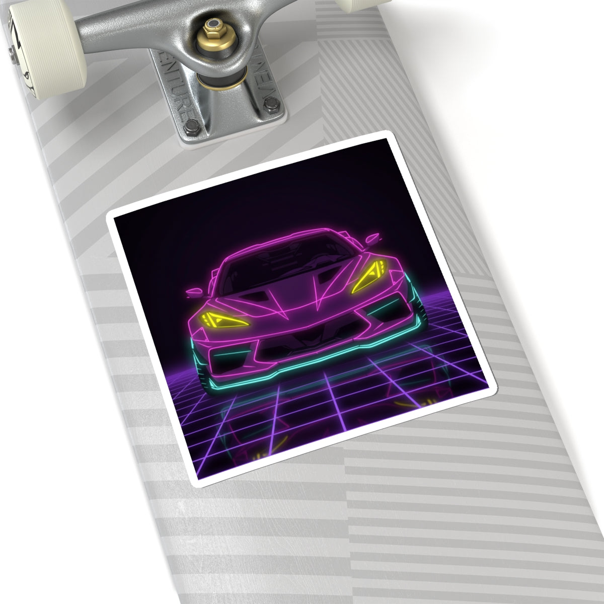 Corvette C8 (2020+) Neon Synthwave Sticker