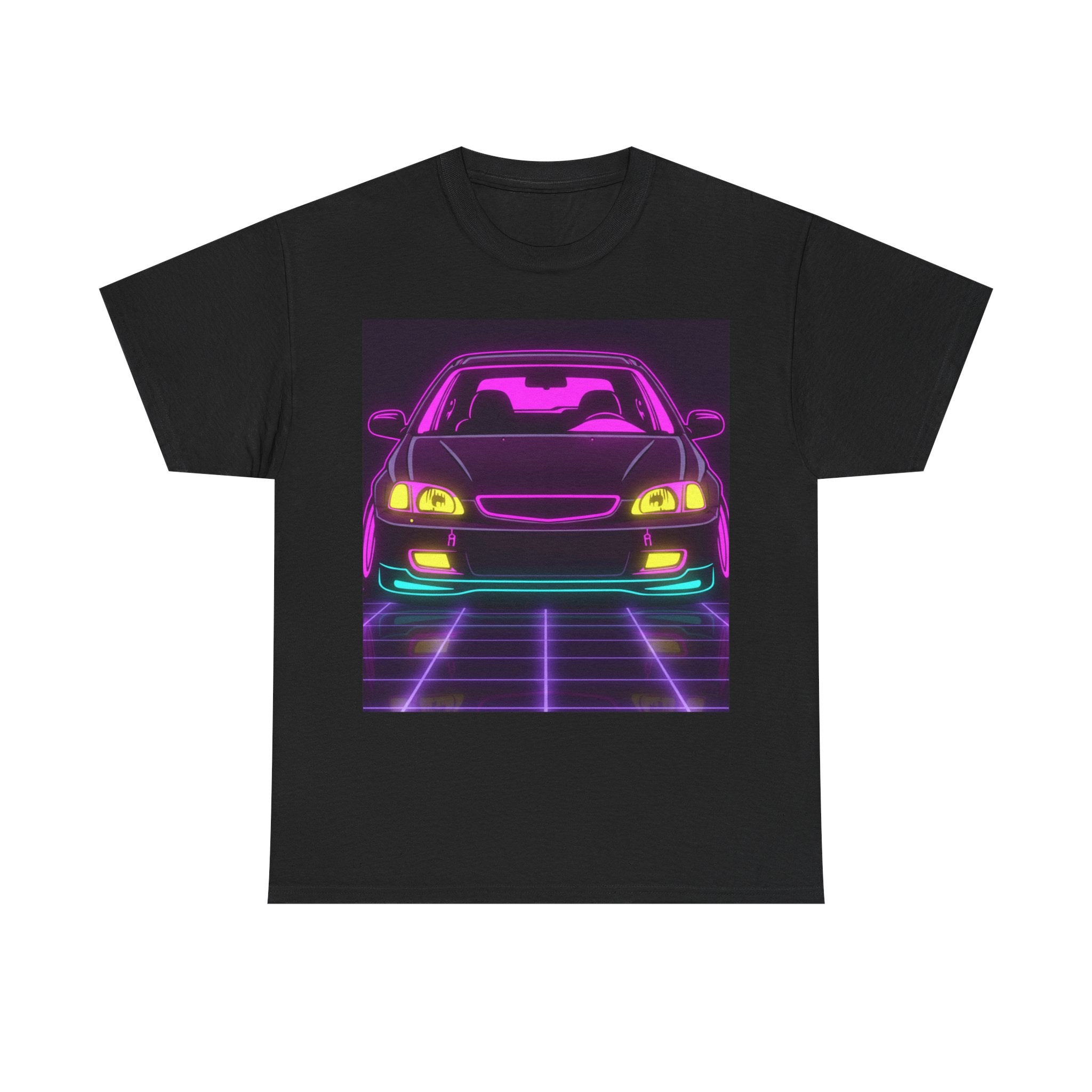 Honda Civic EK Hatch Neon Synthwave Unisex Tee