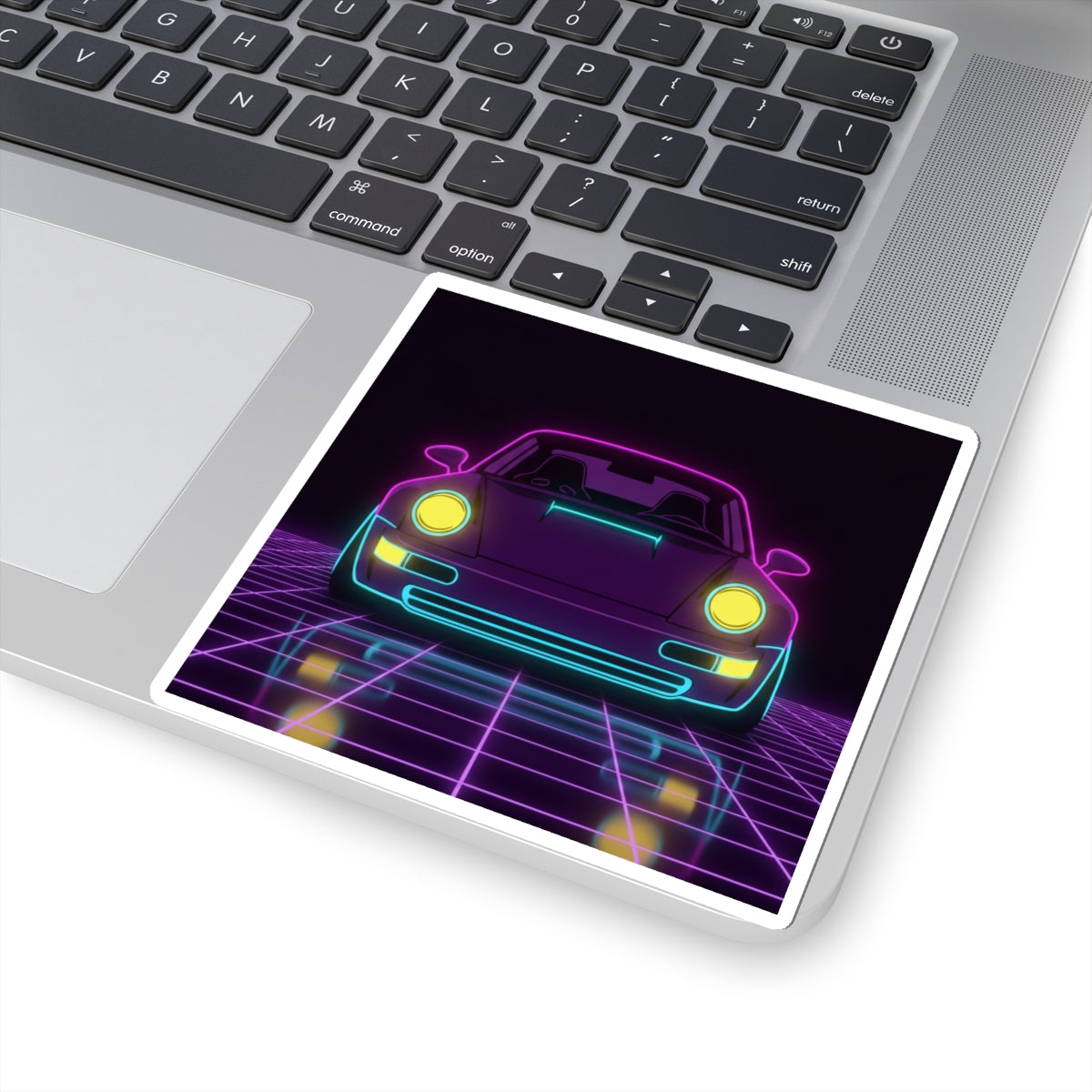Porsche 964 Singer Neon Synthwave Sticker