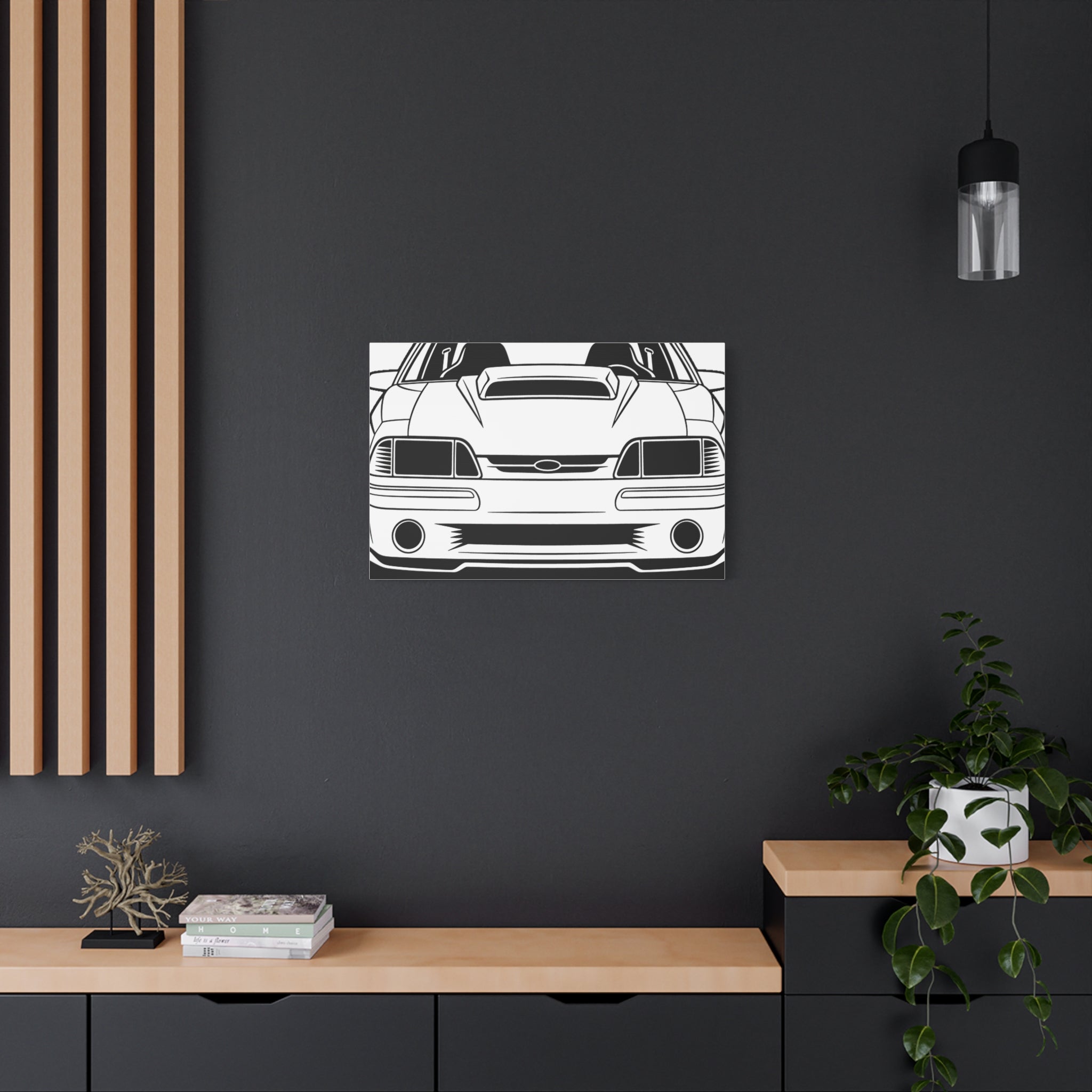 Ford Mustang Fox Body GT Canvas Wall Art