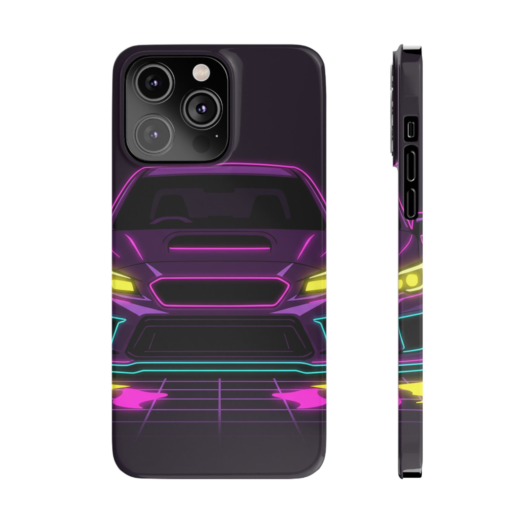 Subaru WRX STI Neon Synthwave Phone Case