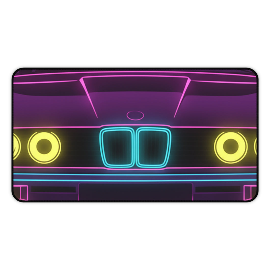 BMW E30 Neon Synthwave Desk Mat