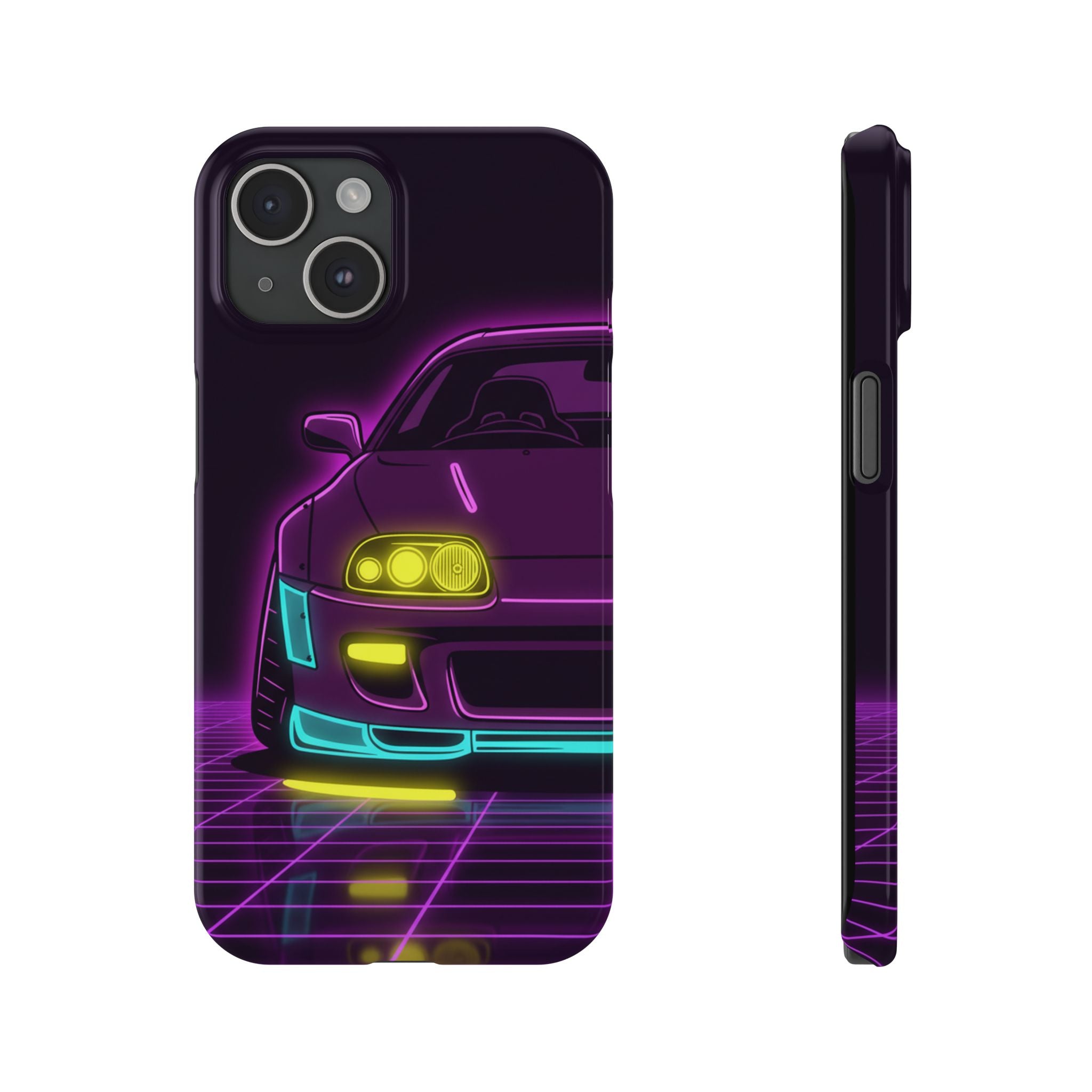 Toyota Supra MK4 Neon Synthwave Phone Case