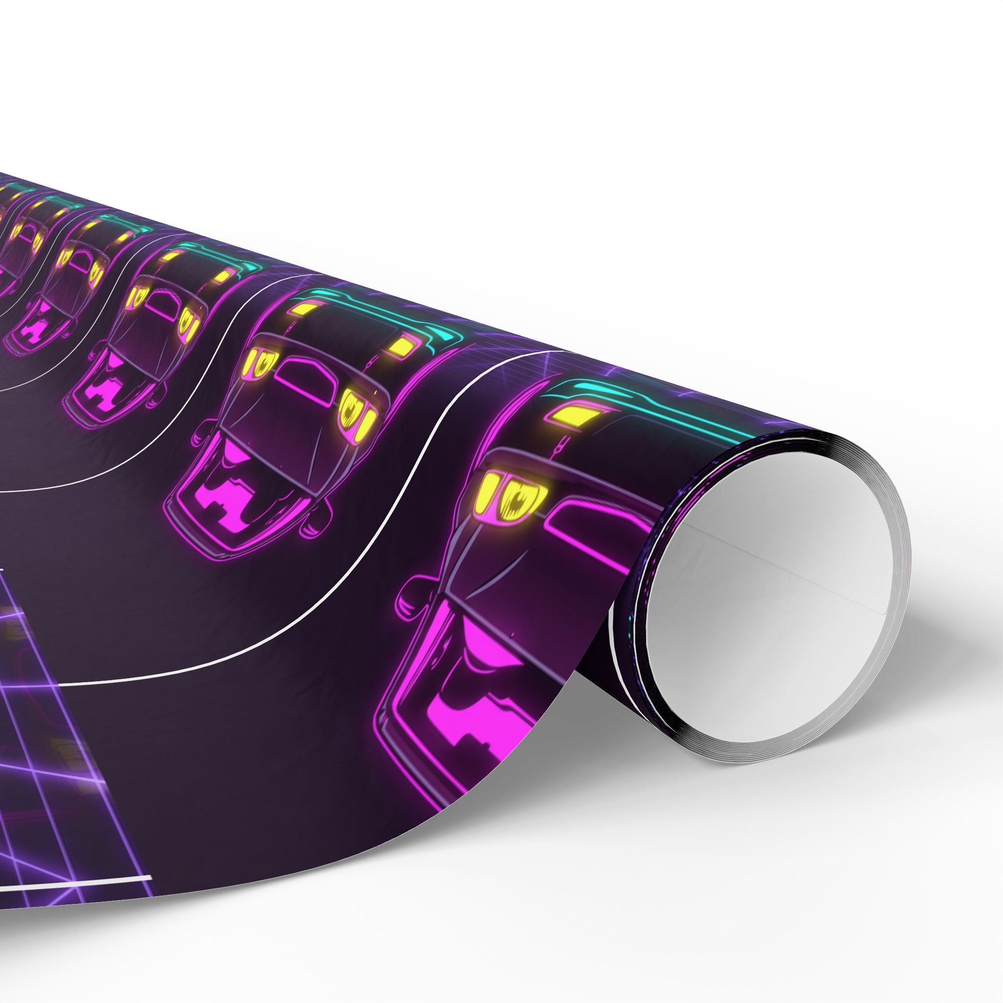 Honda Civic EK Hatch Neon Synthwave Gift Wrapping Paper