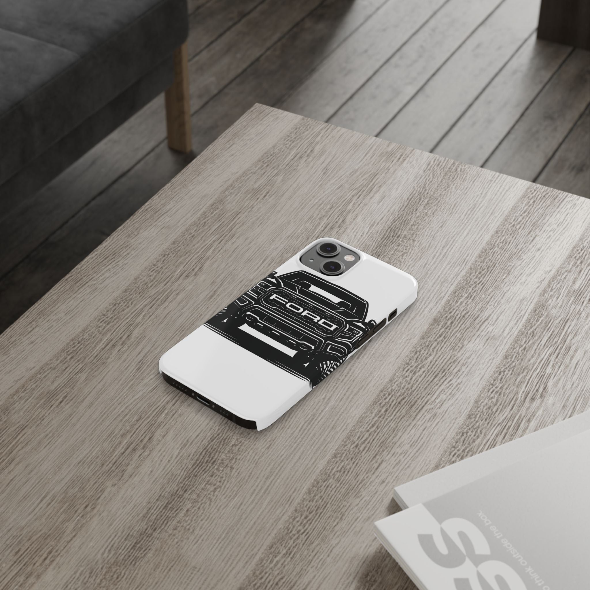 Ford Raptor (Gen 3) Slim Phone Case Greyscale