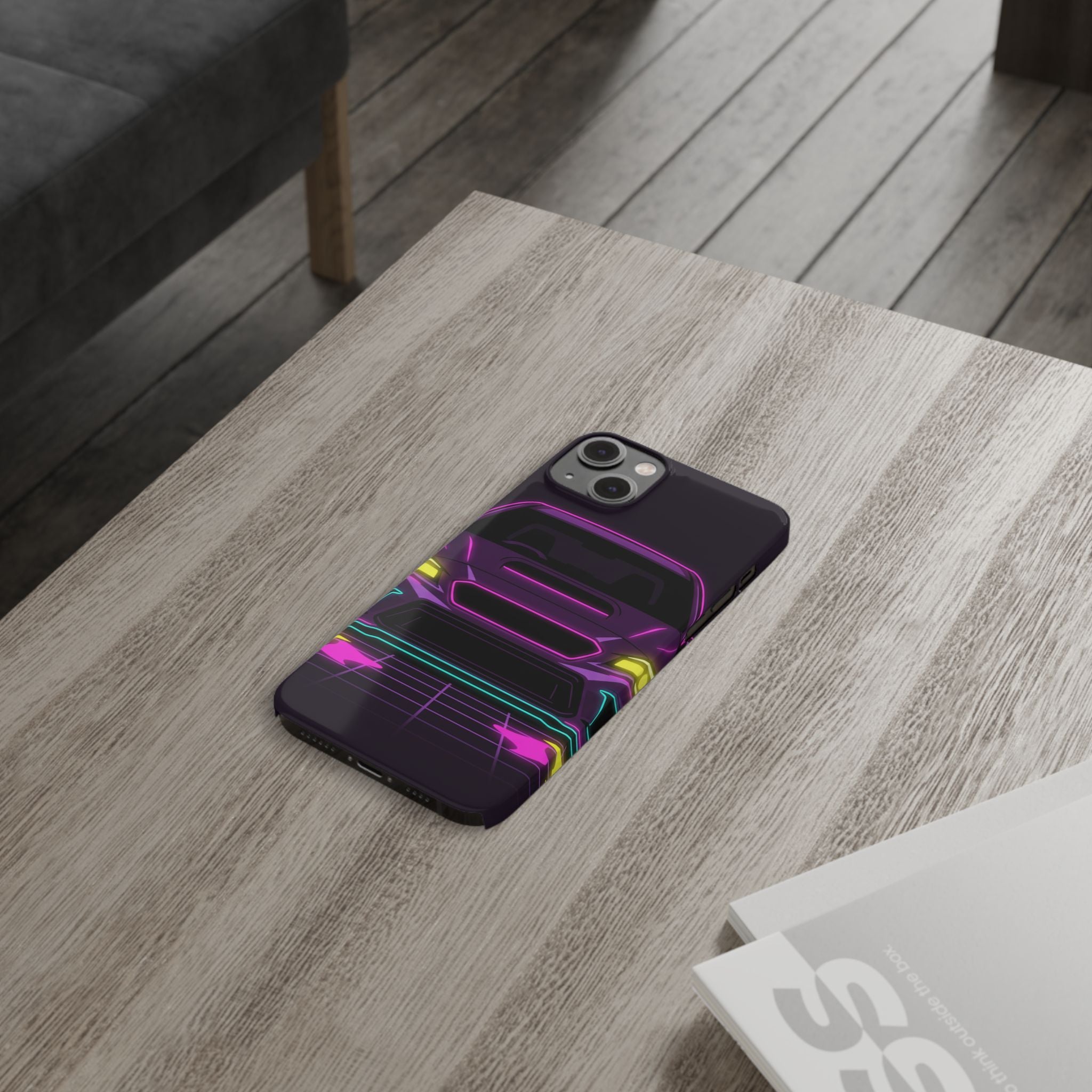 Subaru WRX STI Neon Synthwave Phone Case