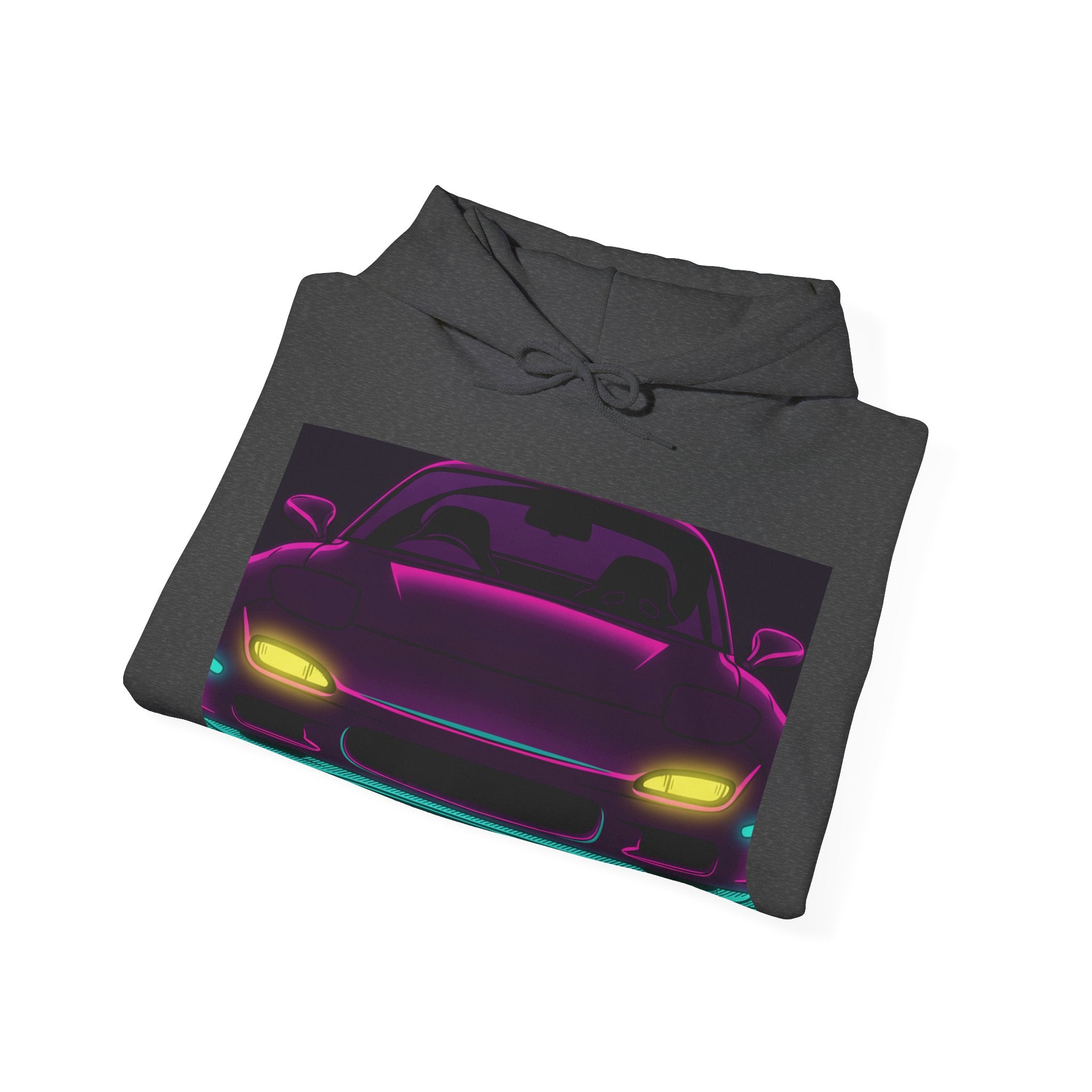 Mazda RX-7 FD Neon Synthwave Unisex Hoodie