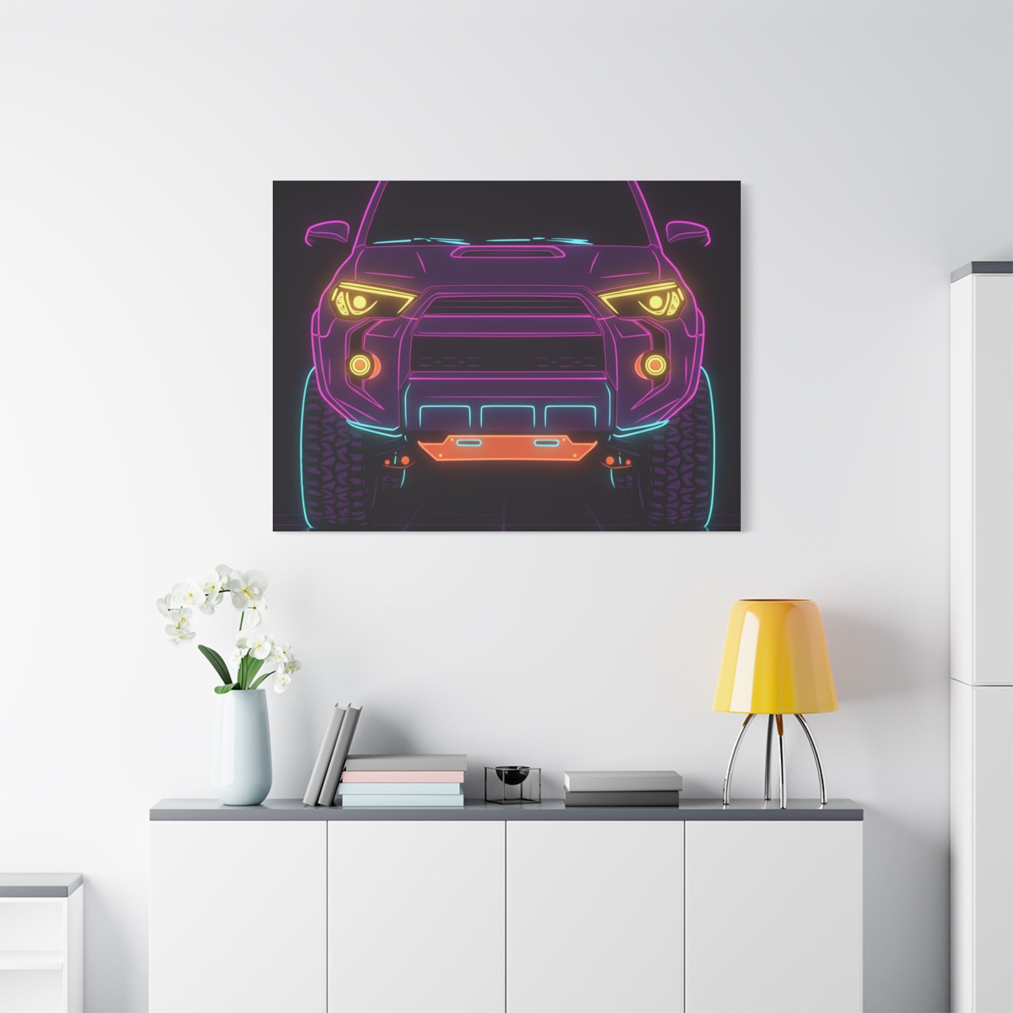 Toyota 4Runner TRD Pro Neon Synthwave Canvas Wall Art