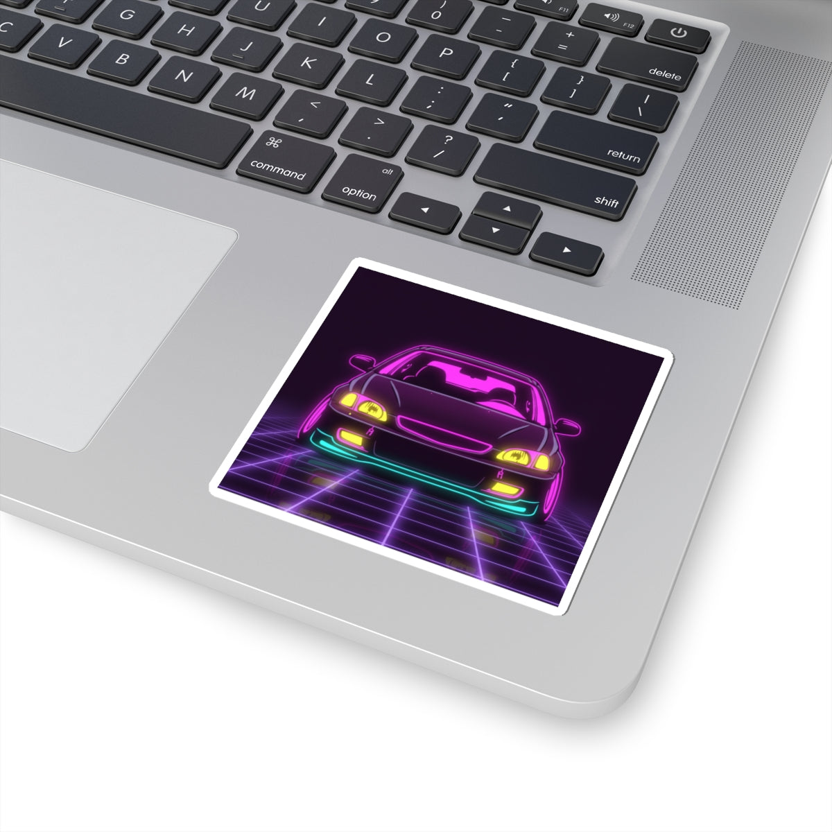Honda Civic EK Hatch Neon Synthwave Sticker