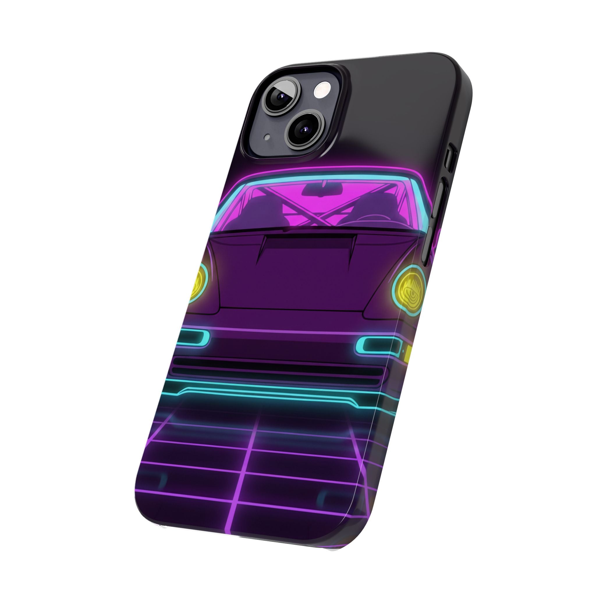 Porsche 964 Turbo Neon Synthwave Phone Case