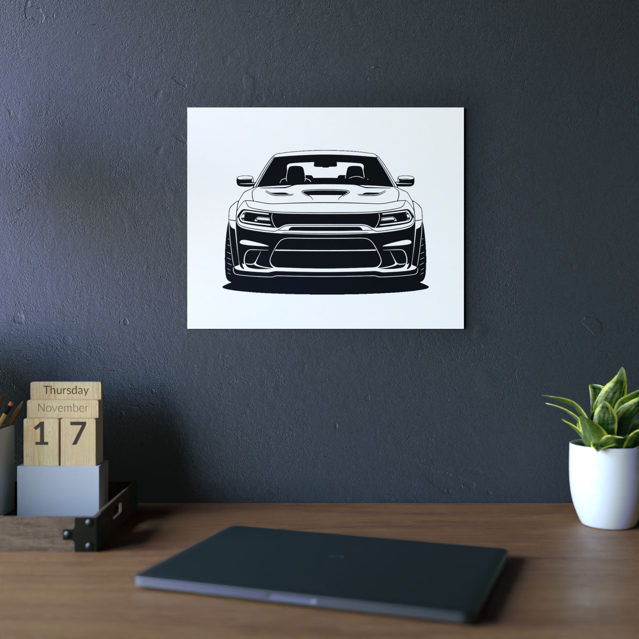 Dodge Challenger SRT Hellcat Metal Wall Sign