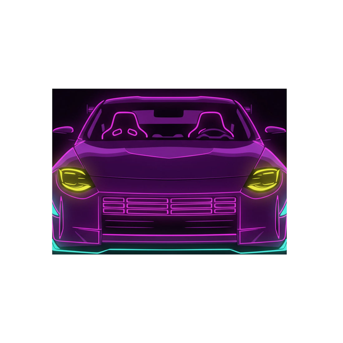 Nissan Z RZ34 (2023+) Neon Synthwave Metal Wall Sign