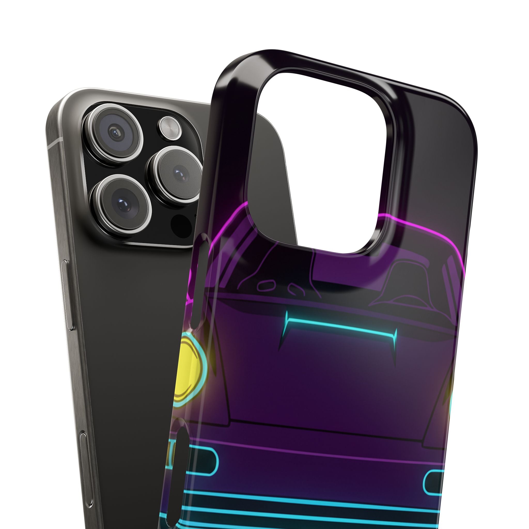 Porsche 964 Singer Neon Synthwave Phone Case