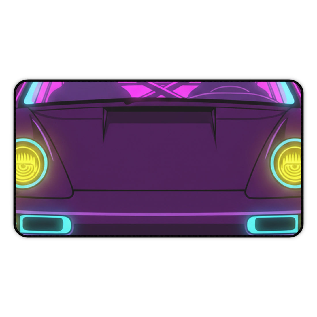 Porsche 964 Turbo Neon Synthwave Desk Mat