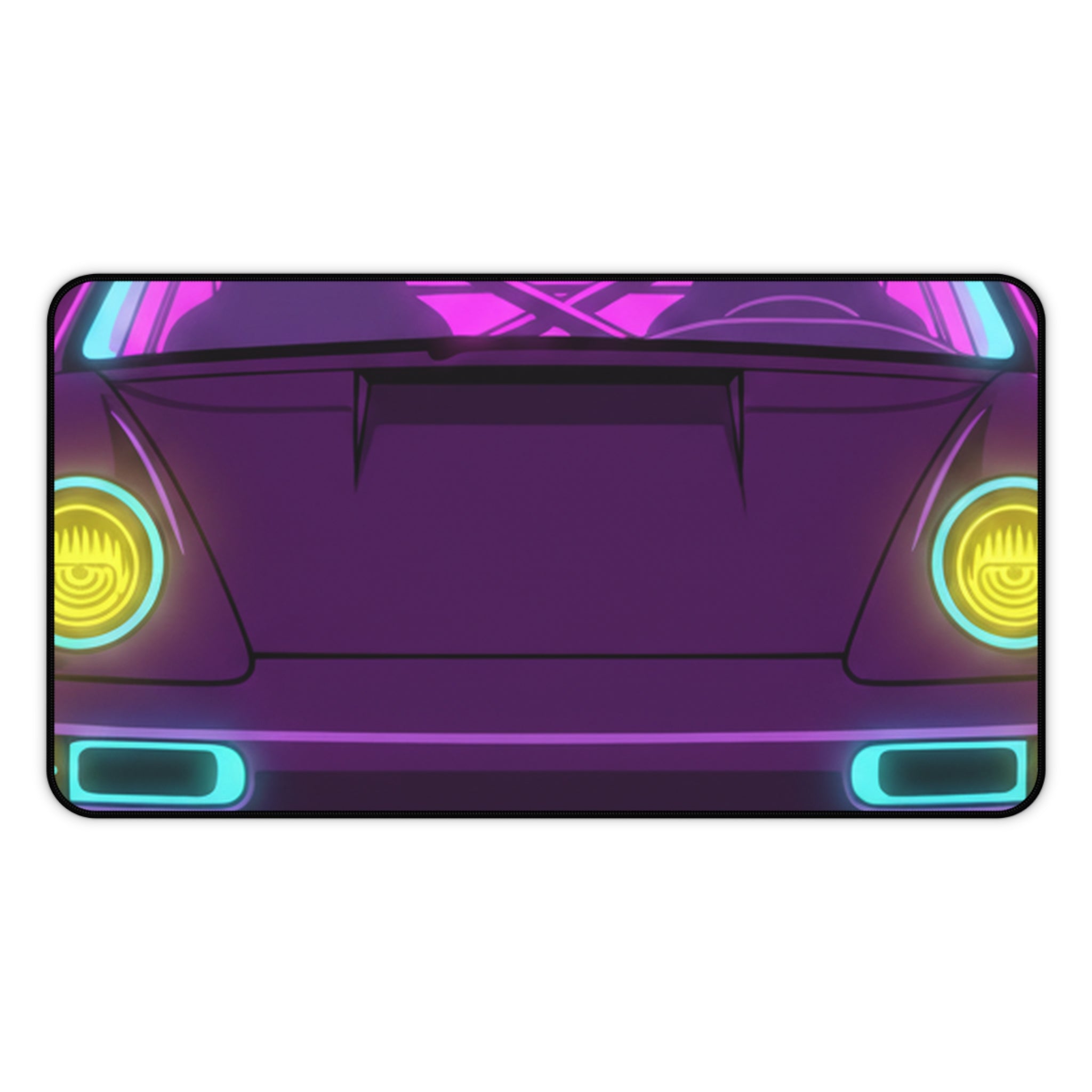 Porsche 964 Turbo Neon Synthwave Desk Mat