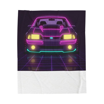 Ford Mustang Fox Body GT Velveteen Plush Blanket