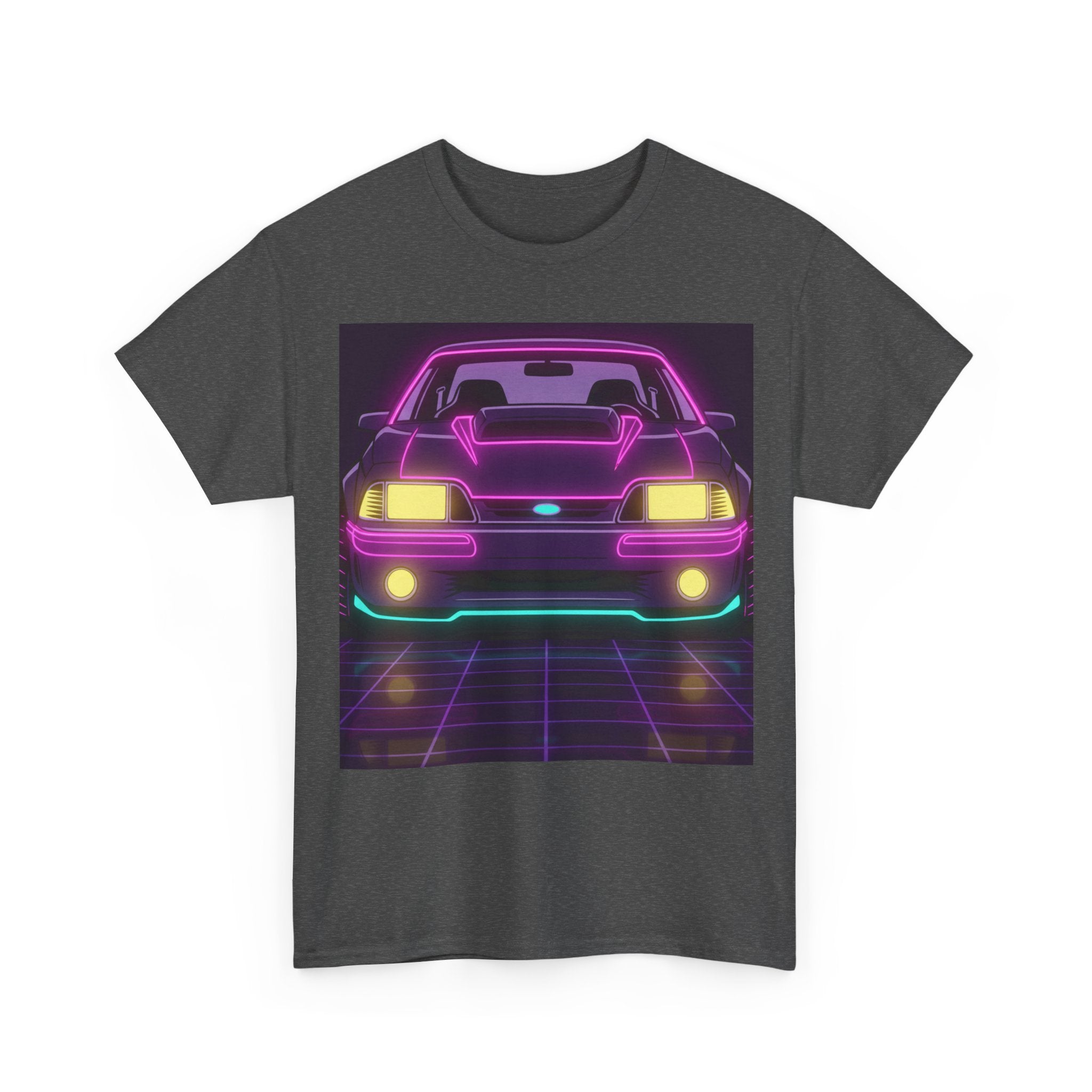 Ford Mustang Fox Body GT Neon Synthwave Unisex Tee