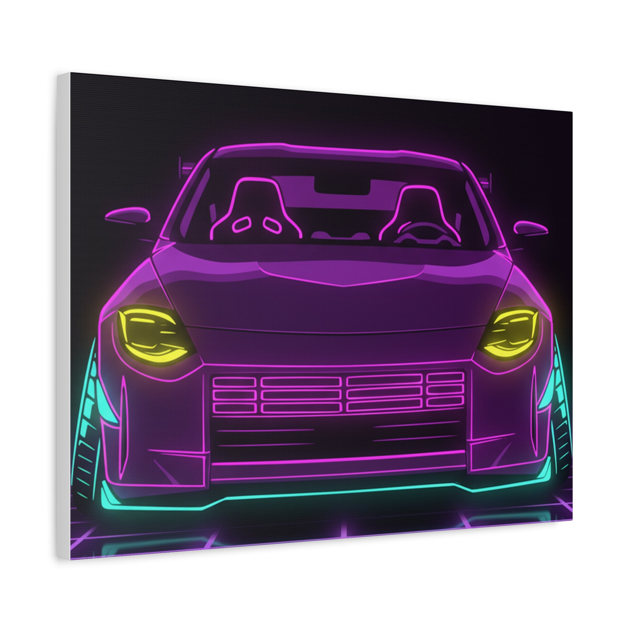 Nissan Z RZ34 (2023+) Neon Synthwave Canvas Wall Art