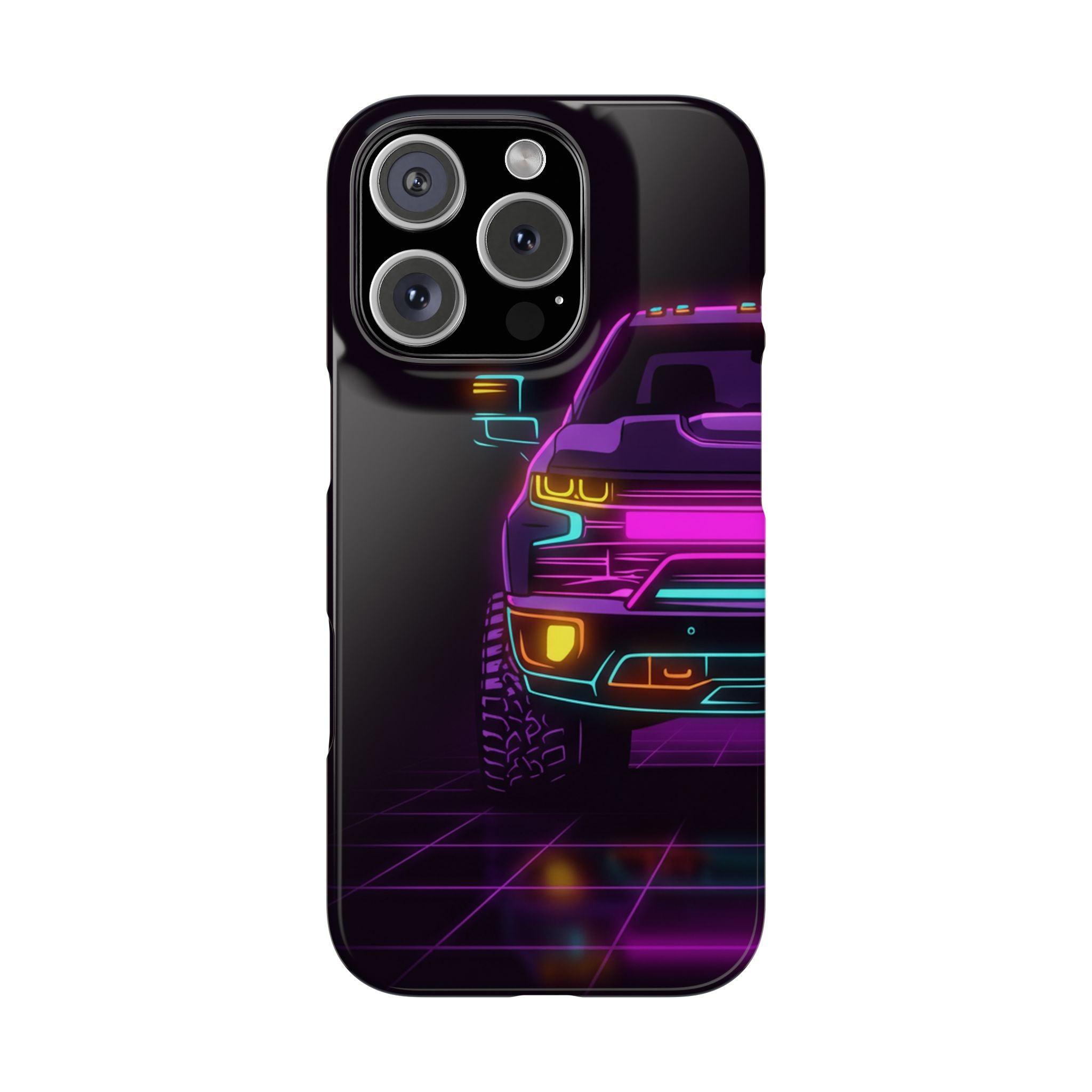 Chevy Silverado Trail Boss (2019+) Neon Synthwave Phone Case