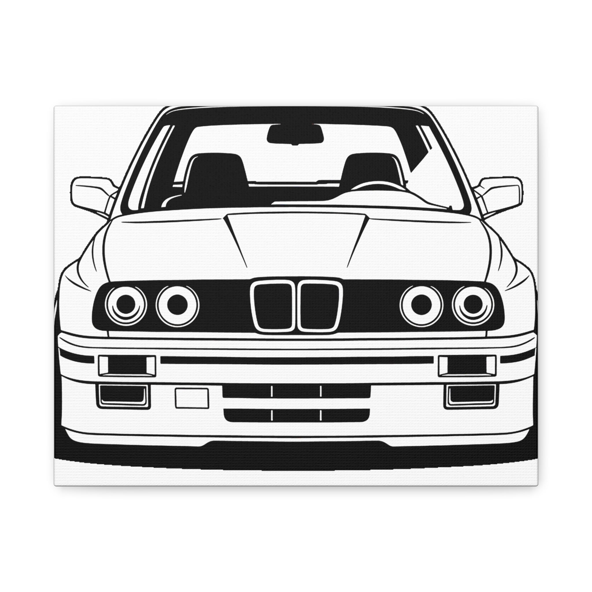 BMW E30 Canvas Wall Art