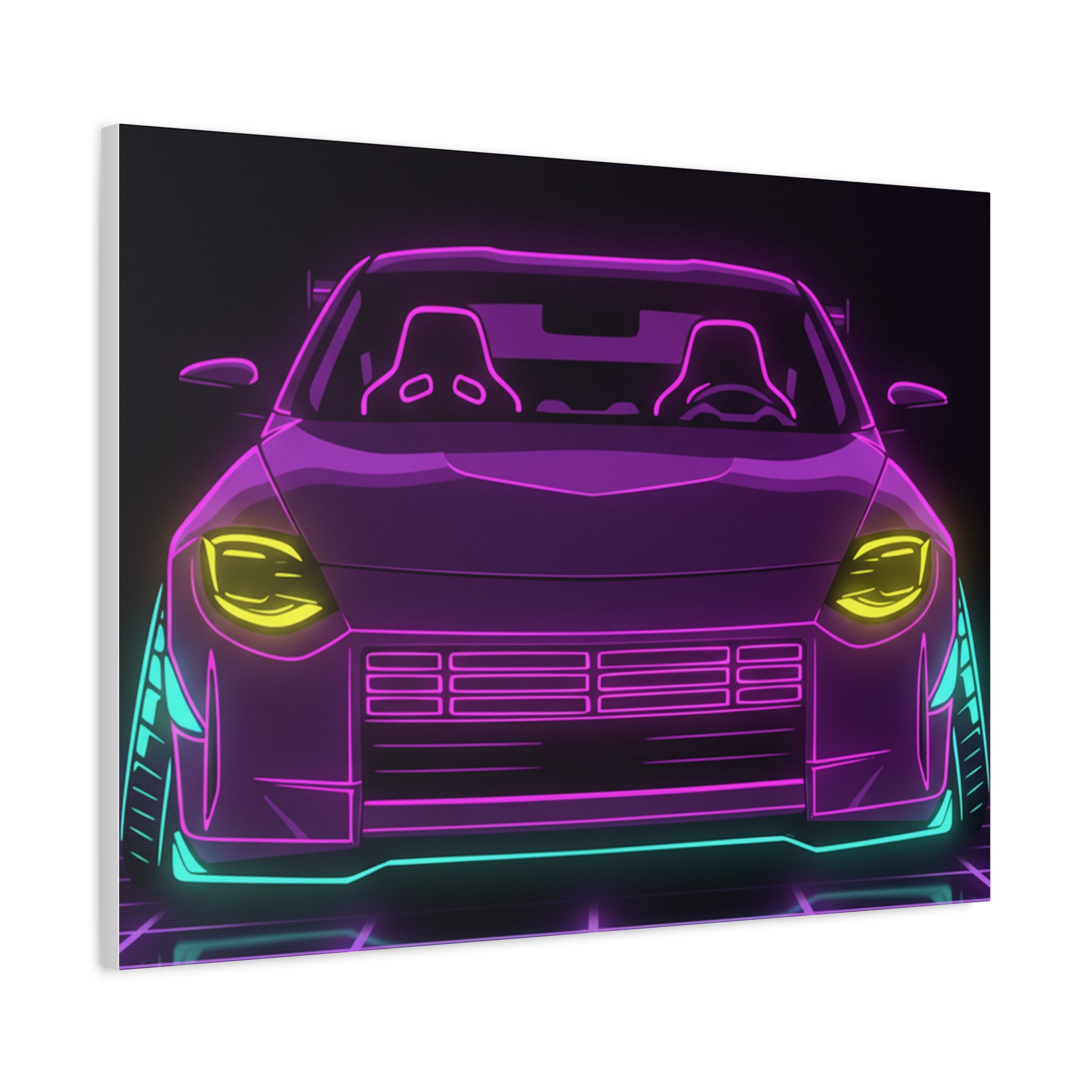 Nissan Z RZ34 (2023+) Neon Synthwave Canvas Wall Art