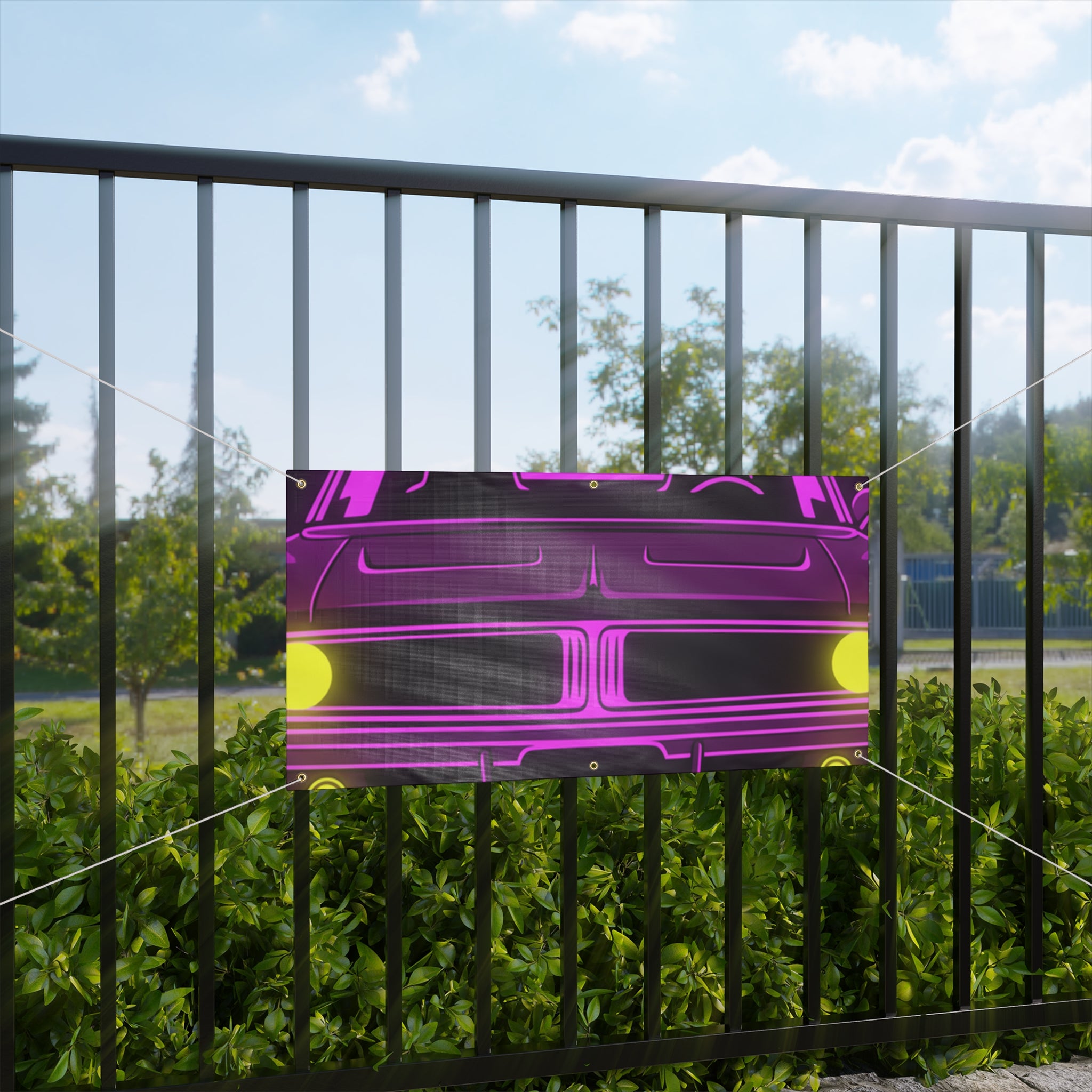 Dodge Charger R/T (1968-70) Resto-Mod Neon Synthwave Banner