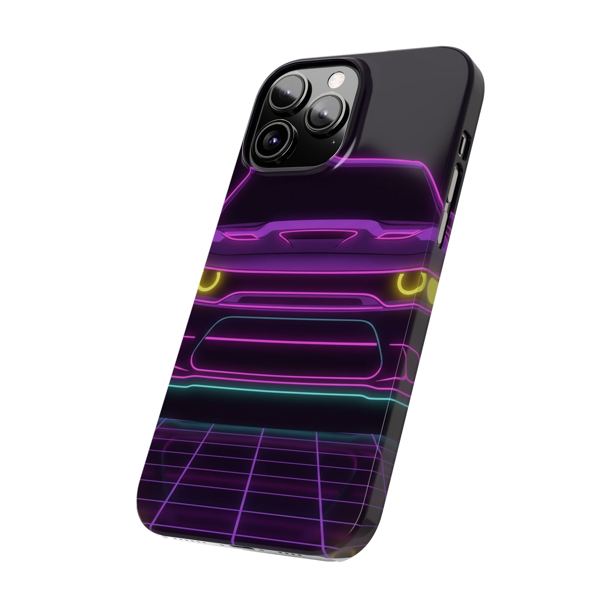 Dodge Challenger SRT Hellcat Neon Synthwave Phone Case