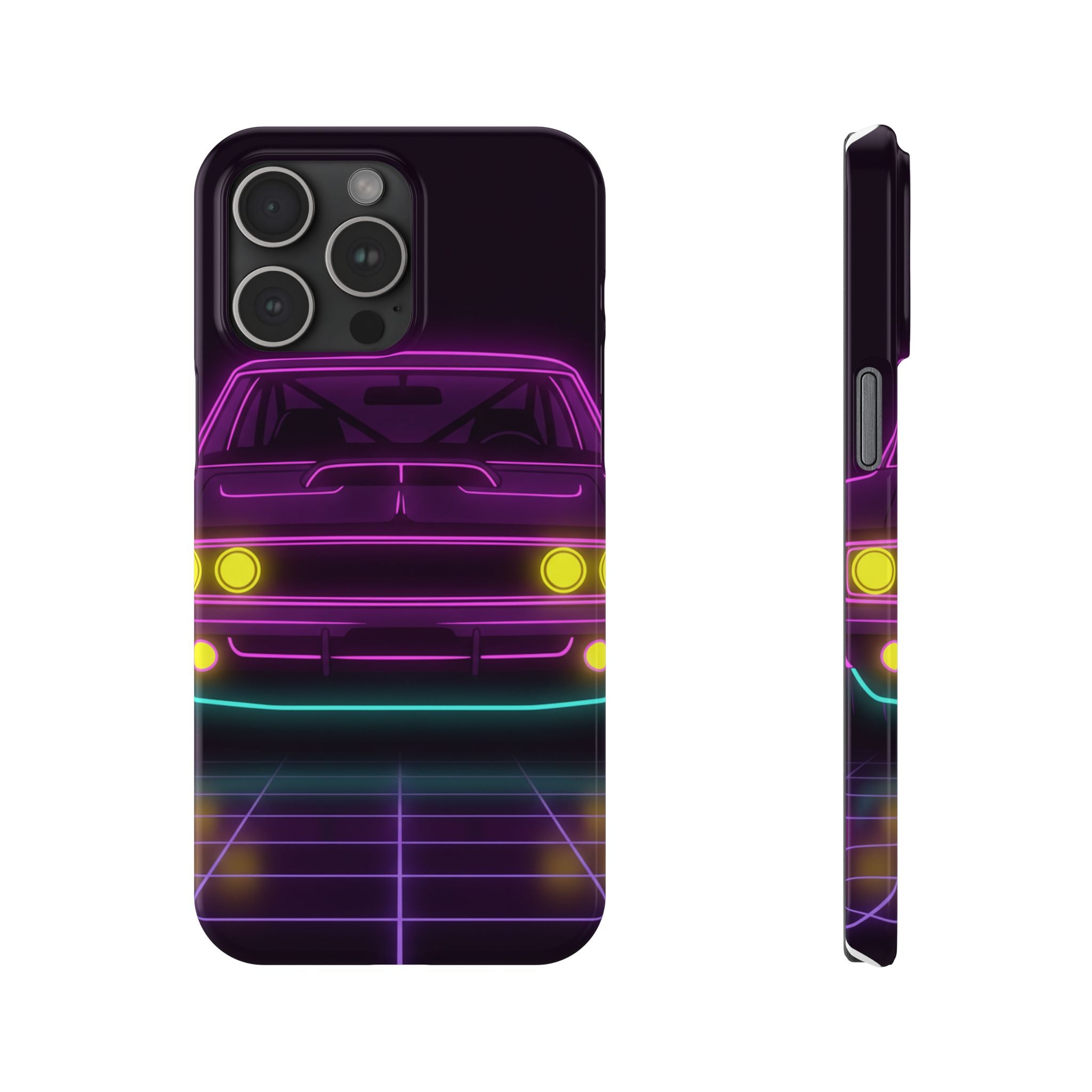 Dodge Charger R/T (1968-70) Neon Synthwave Phone Case