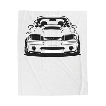 Ford Mustang Fox Body GT Velveteen Plush Blanket