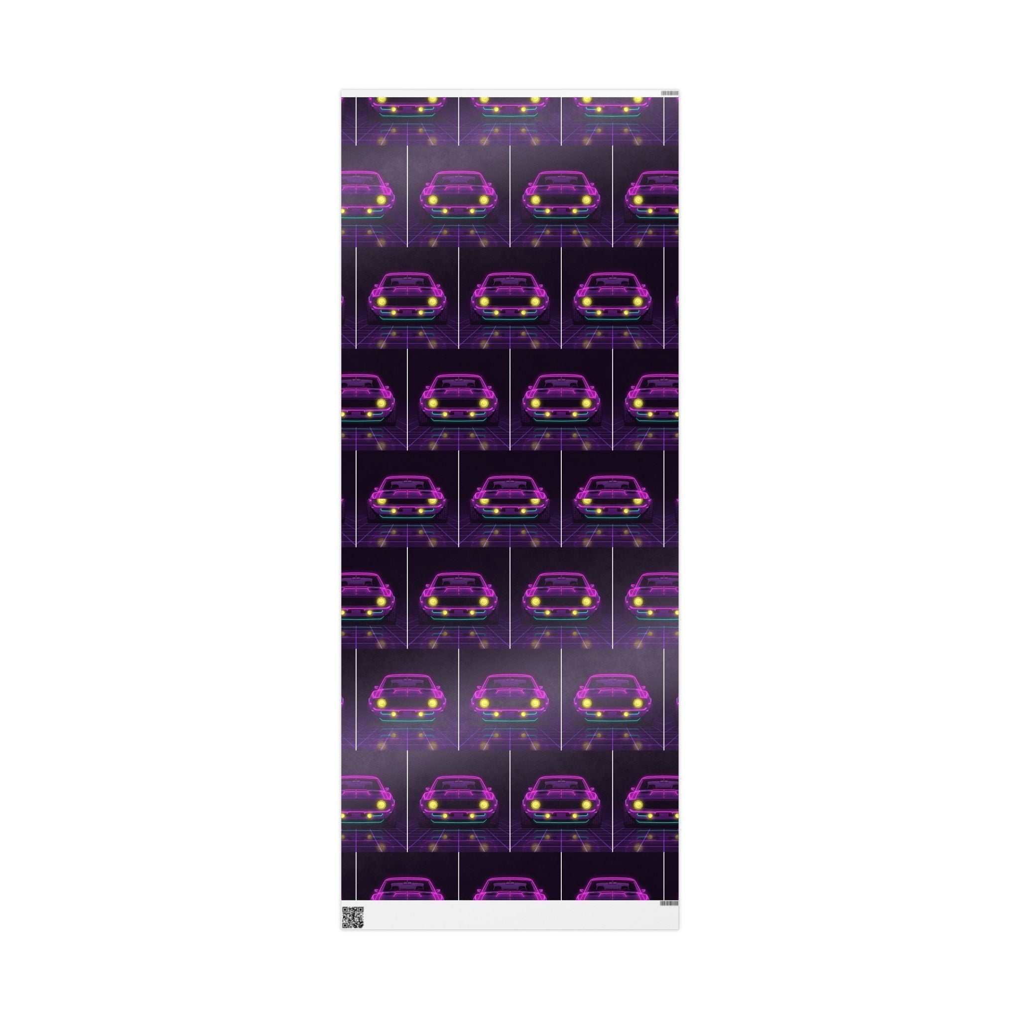 1969 Chevrolet Camaro SS Neon Synthwave Gift Wrapping Paper