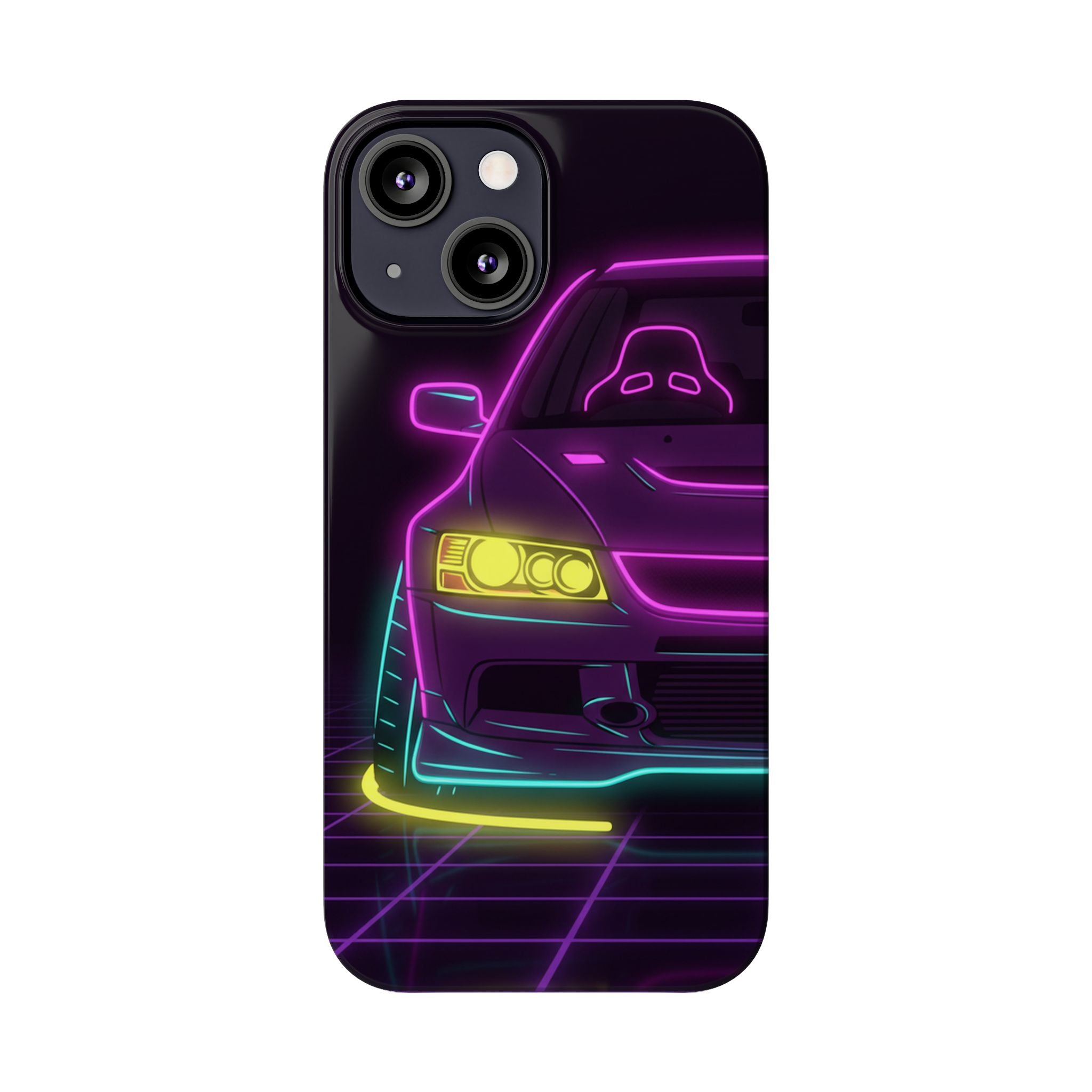 Mitsubishi Evo IX (2005-07) Neon Synthwave Phone Case