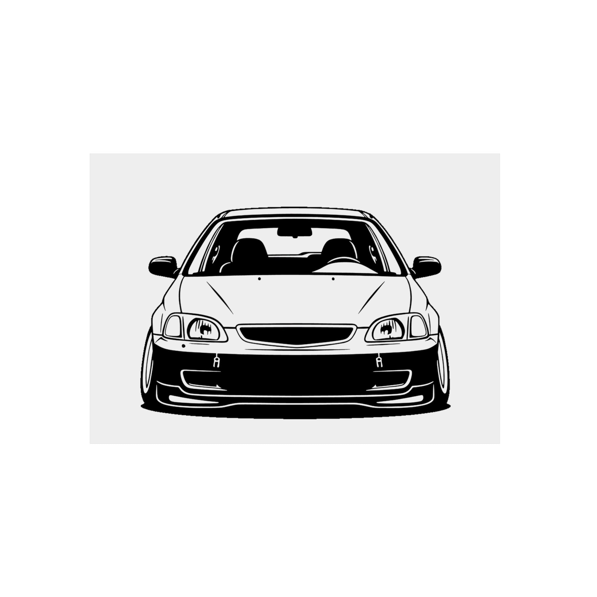 Honda Civic EK Hatch Metal Wall Sign