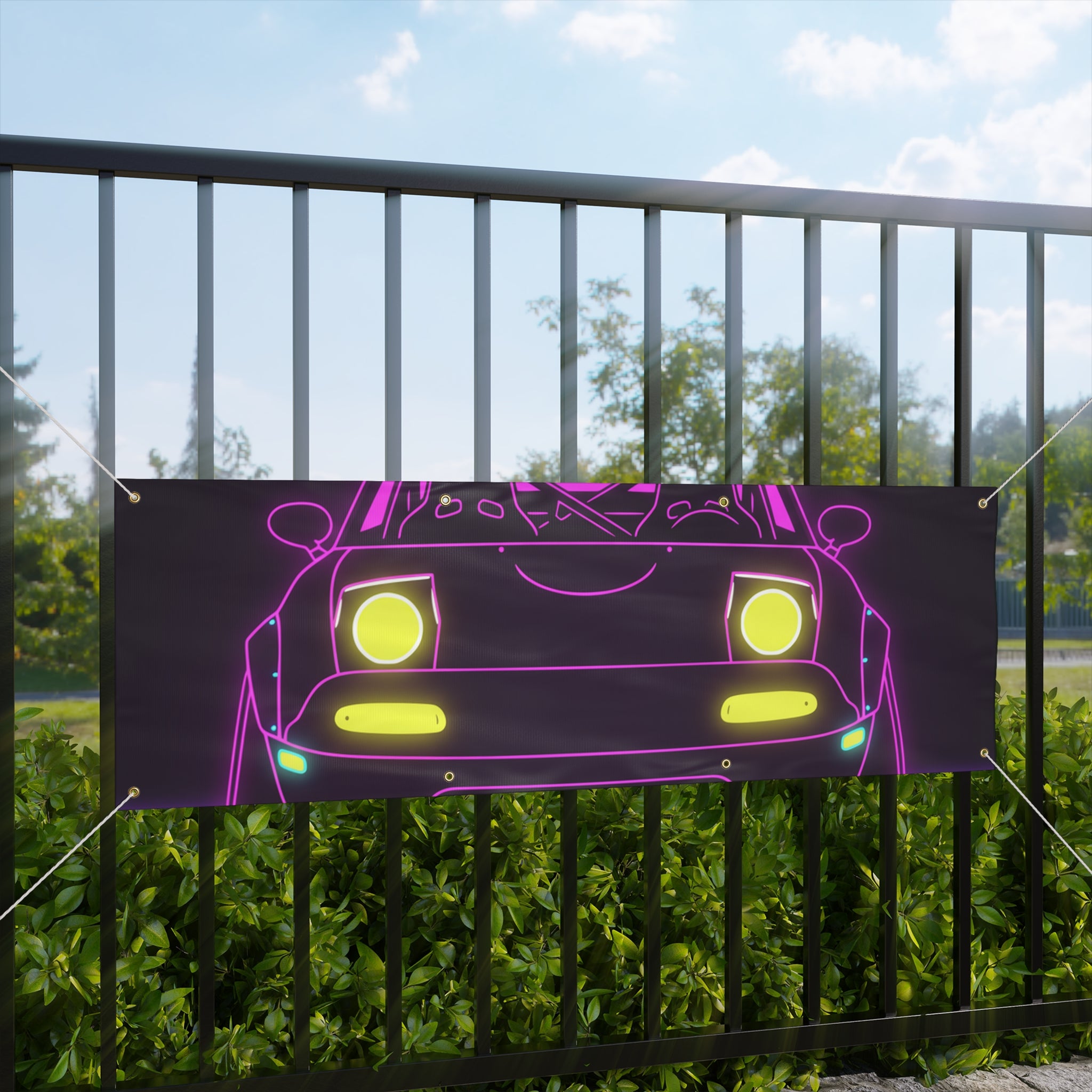 Mazda Miata NA (1989-97) Neon Synthwave Banner