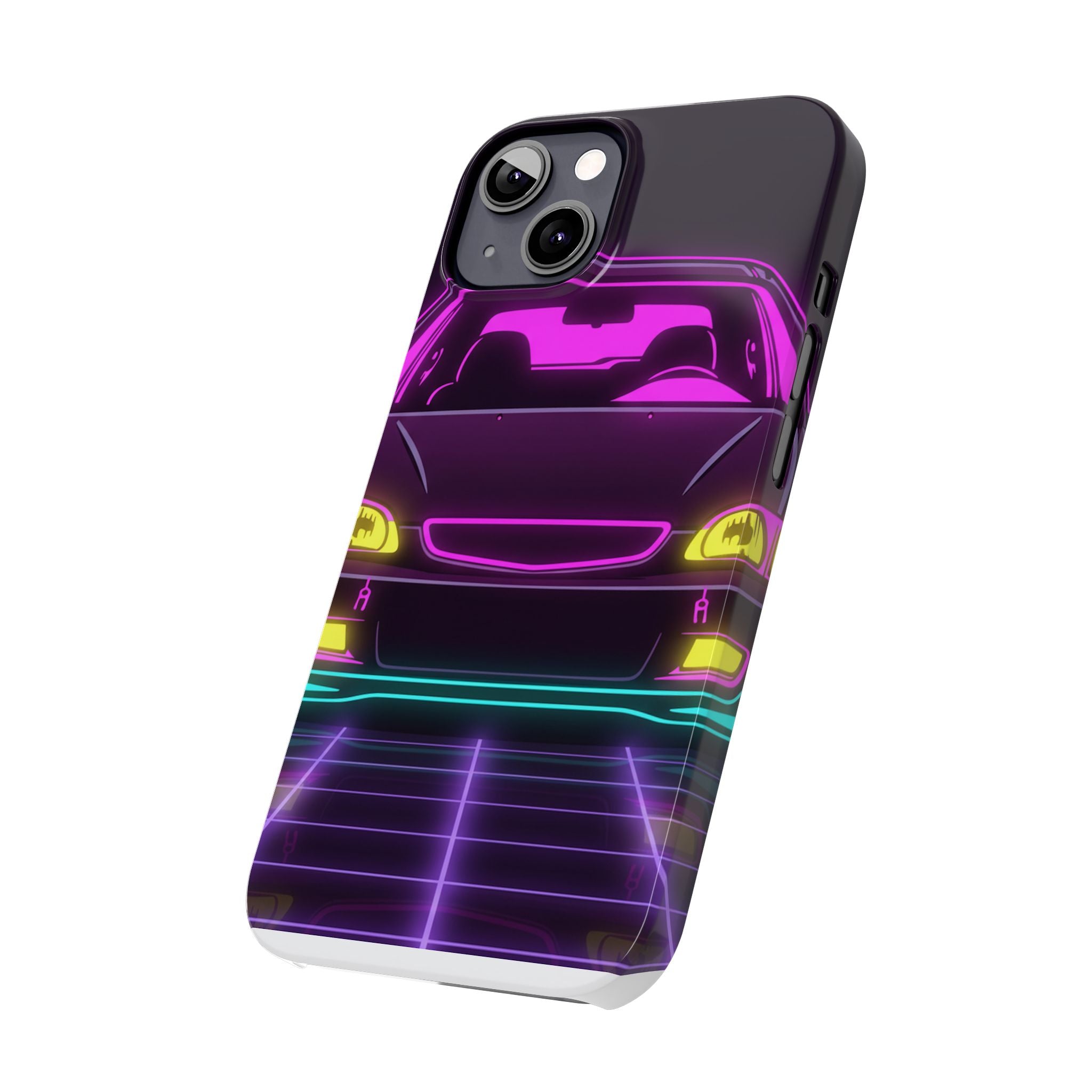 Honda Civic EK Hatch Neon Synthwave Phone Case
