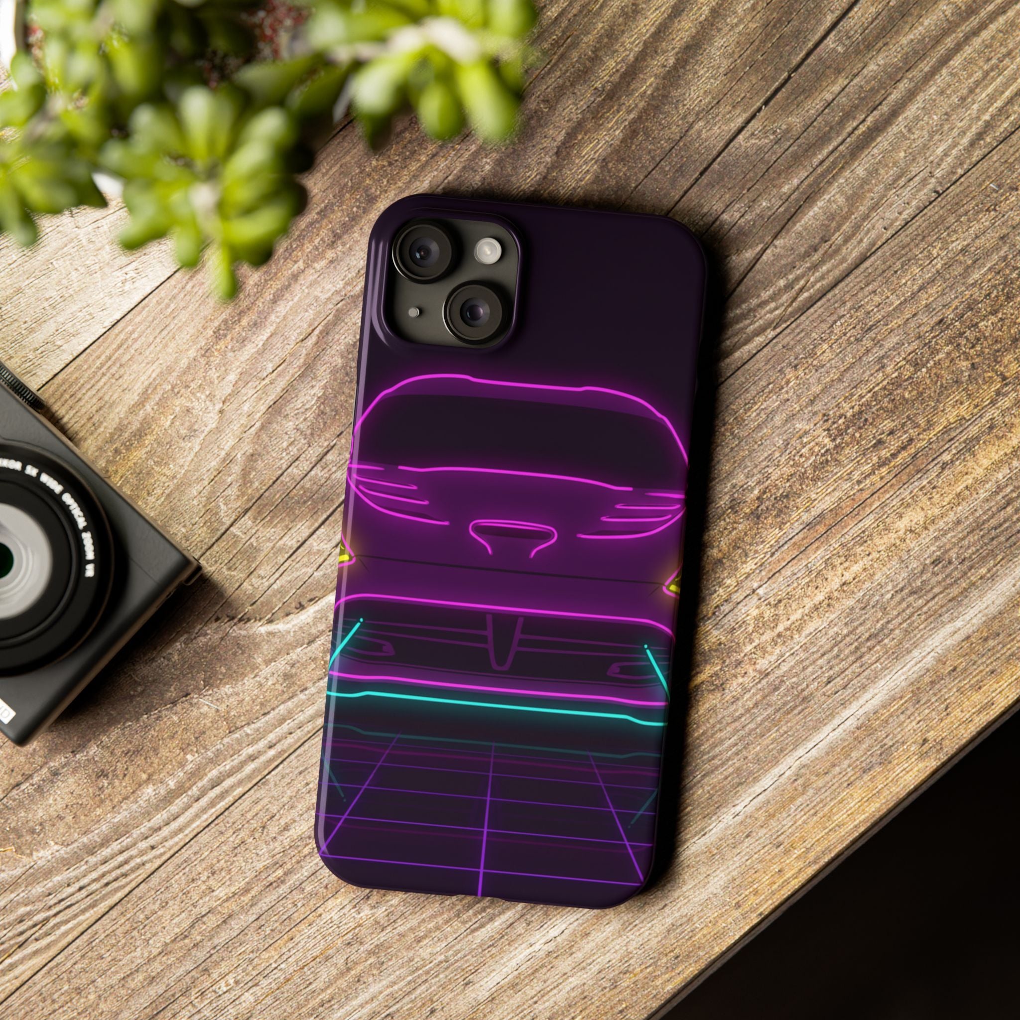 Dodge Viper (1992-17) Neon Synthwave Phone Case