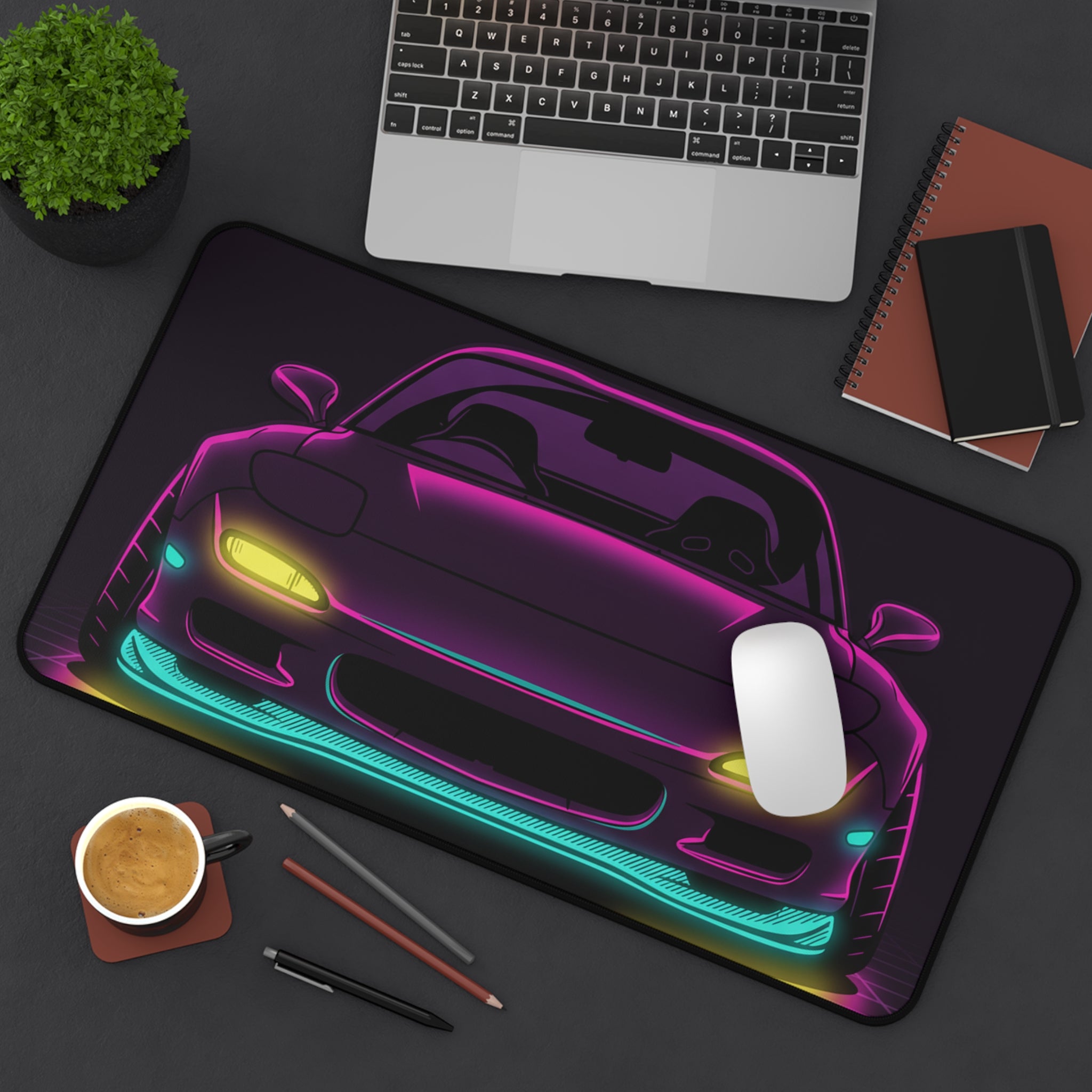 Mazda RX-7 FD Neon Synthwave Desk Mat